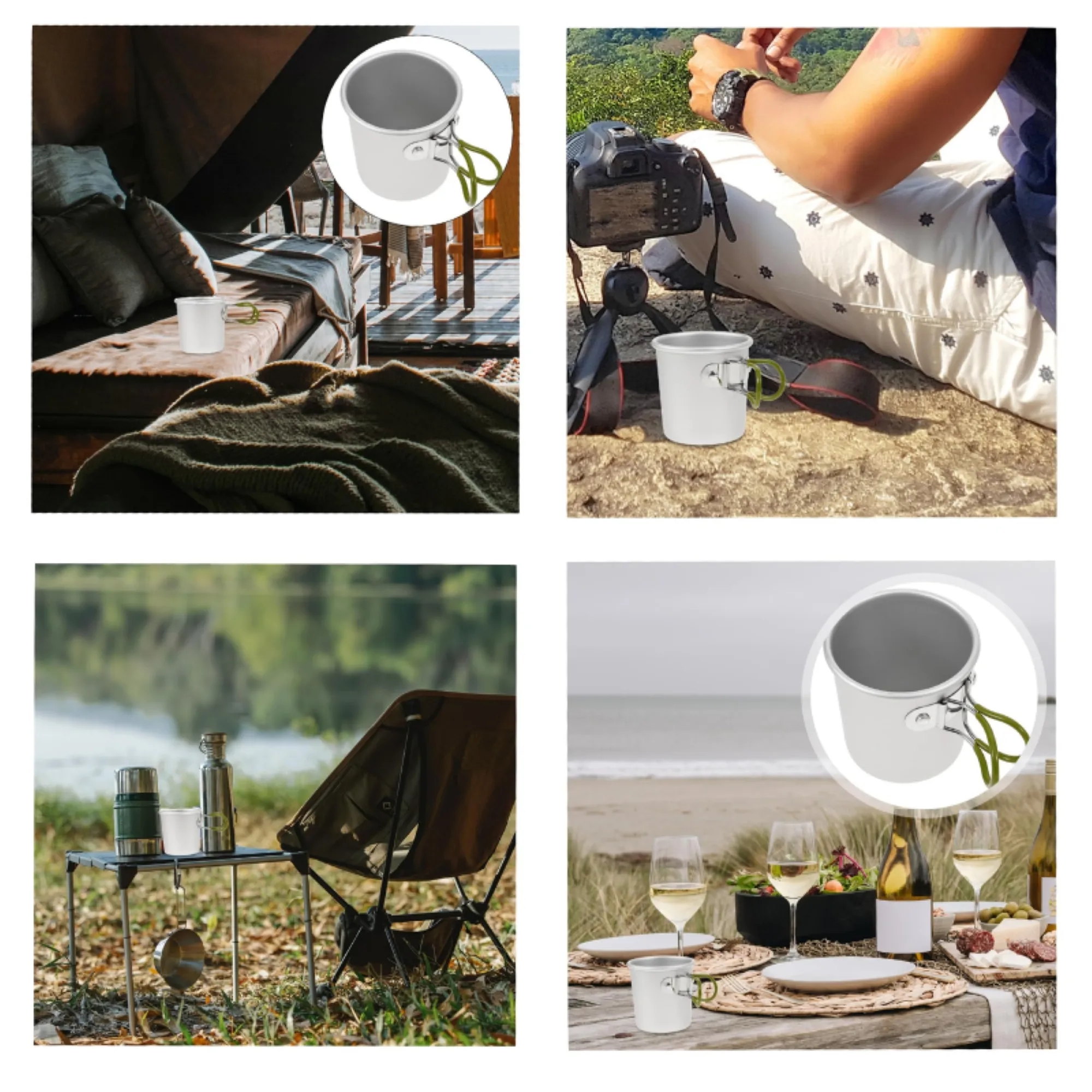 Outdoor Foldable Handle Safety Travel Cup 5
