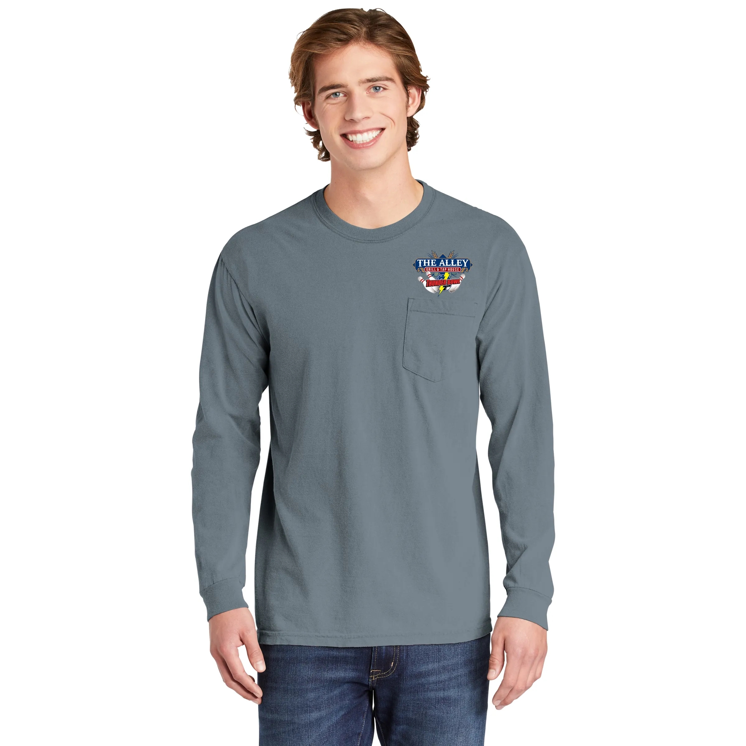 COMFORT COLORS ADULT 6.1 OZ LONG-SLEEVE POCKET T-SHIRT 34