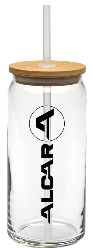 20 oz. Tall Boy Glass with Bamboo Lid 2
