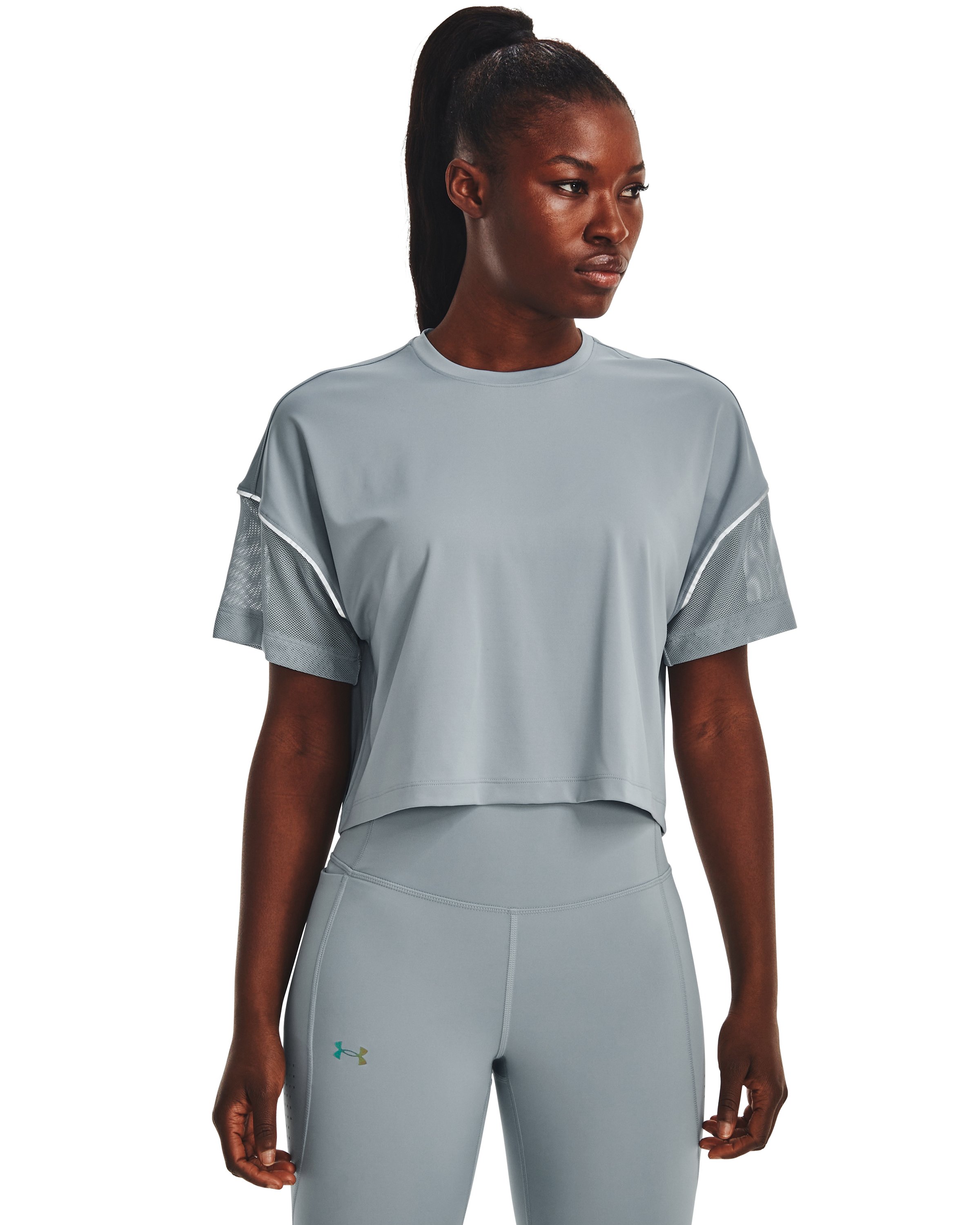 Women's UA RUSH Vent Crop Short Sleeve 3