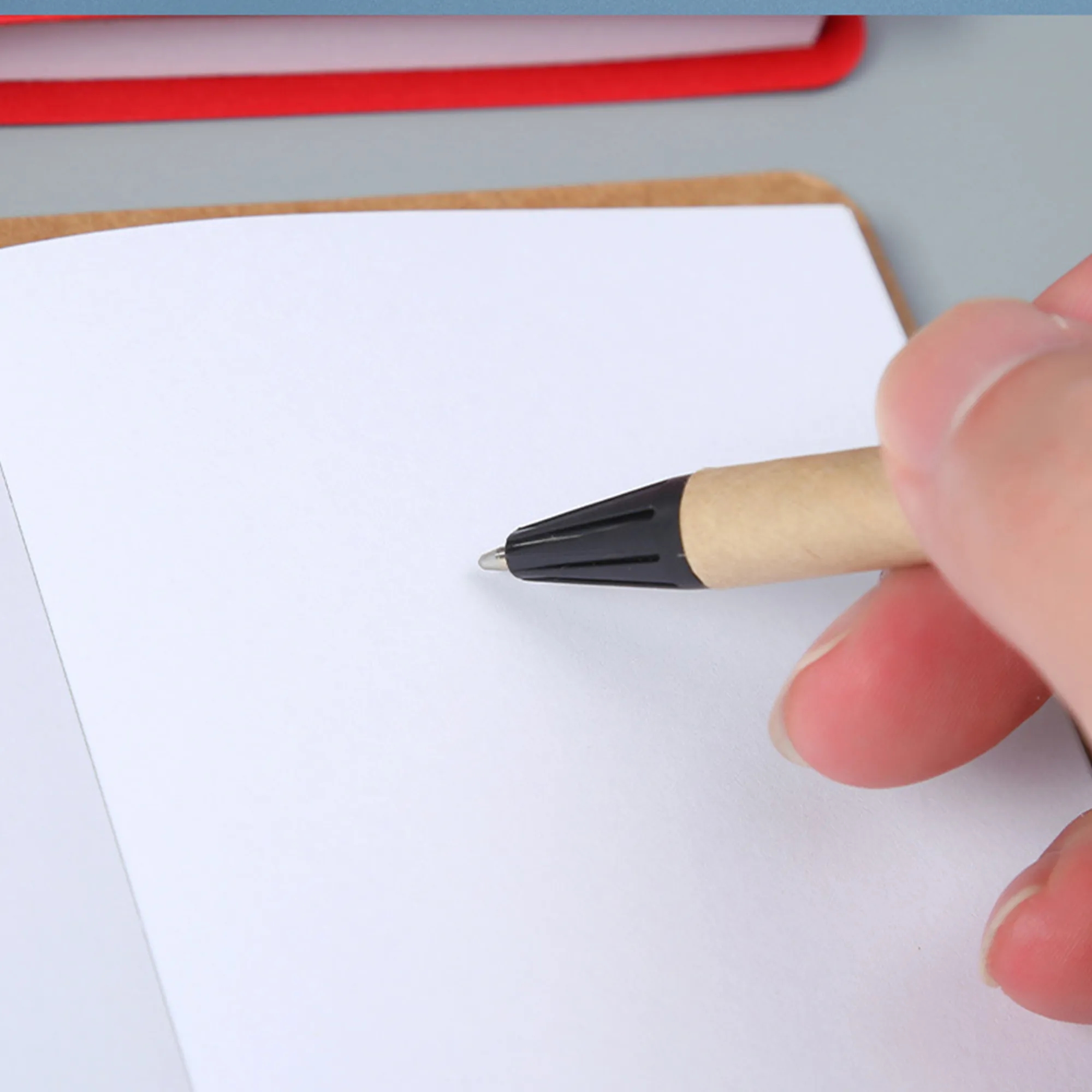 Eco Button-up Notebook With Sticky Notes and Pen MOQ 100PCS 2
