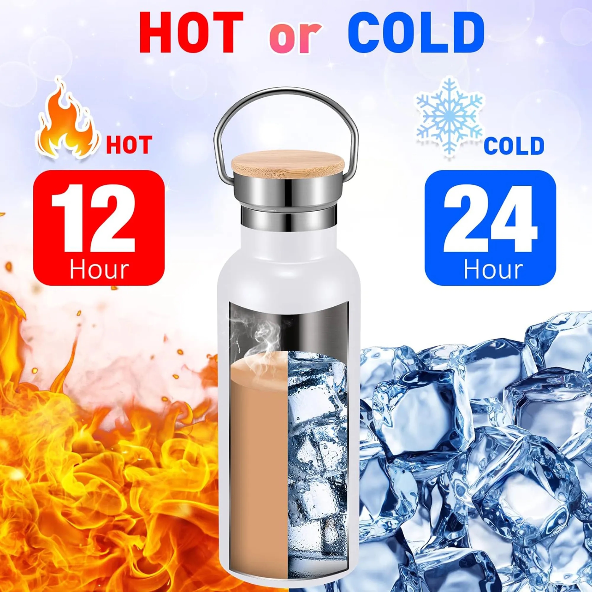 304 Stainless Steel Sports Water Bottle, custom water bottle with logo imprint 2