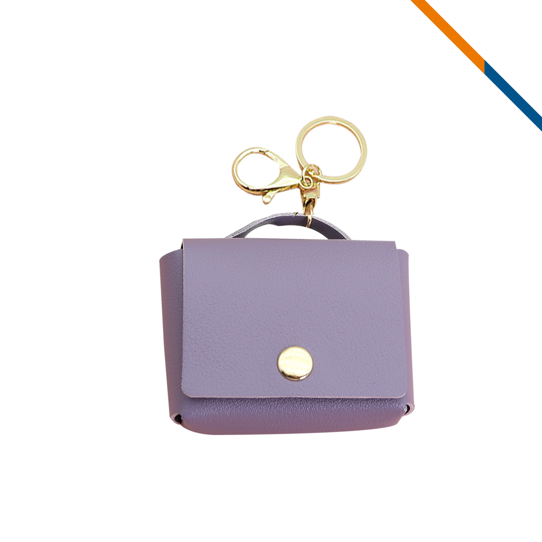 Clipu Mini PU Leather Square Coin Purse Keychain 4