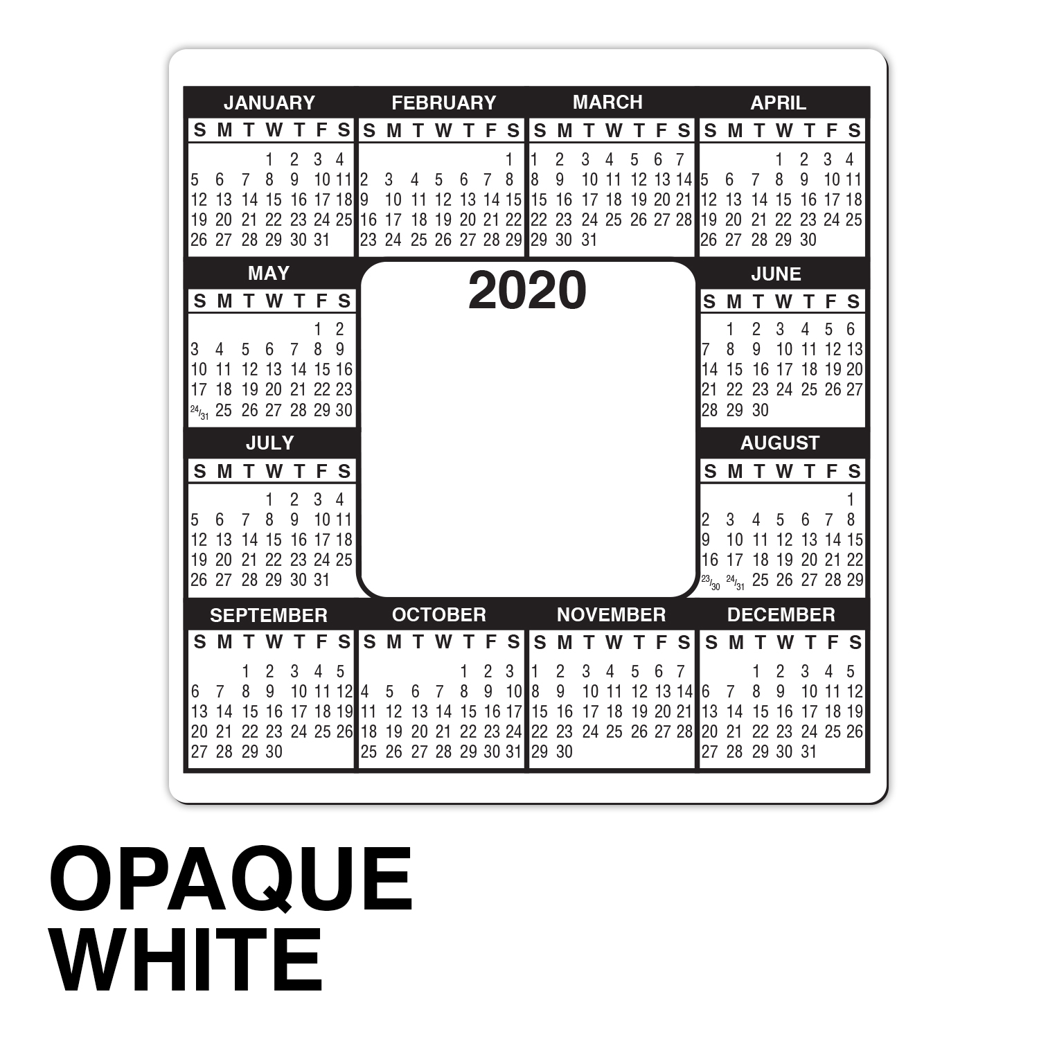 Calendar Square Magnet - Full Color 2