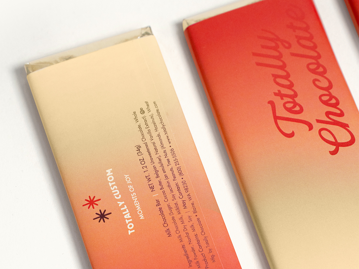 2"x 5" Brand Impact Custom Chocolate Wrapper Bar 1