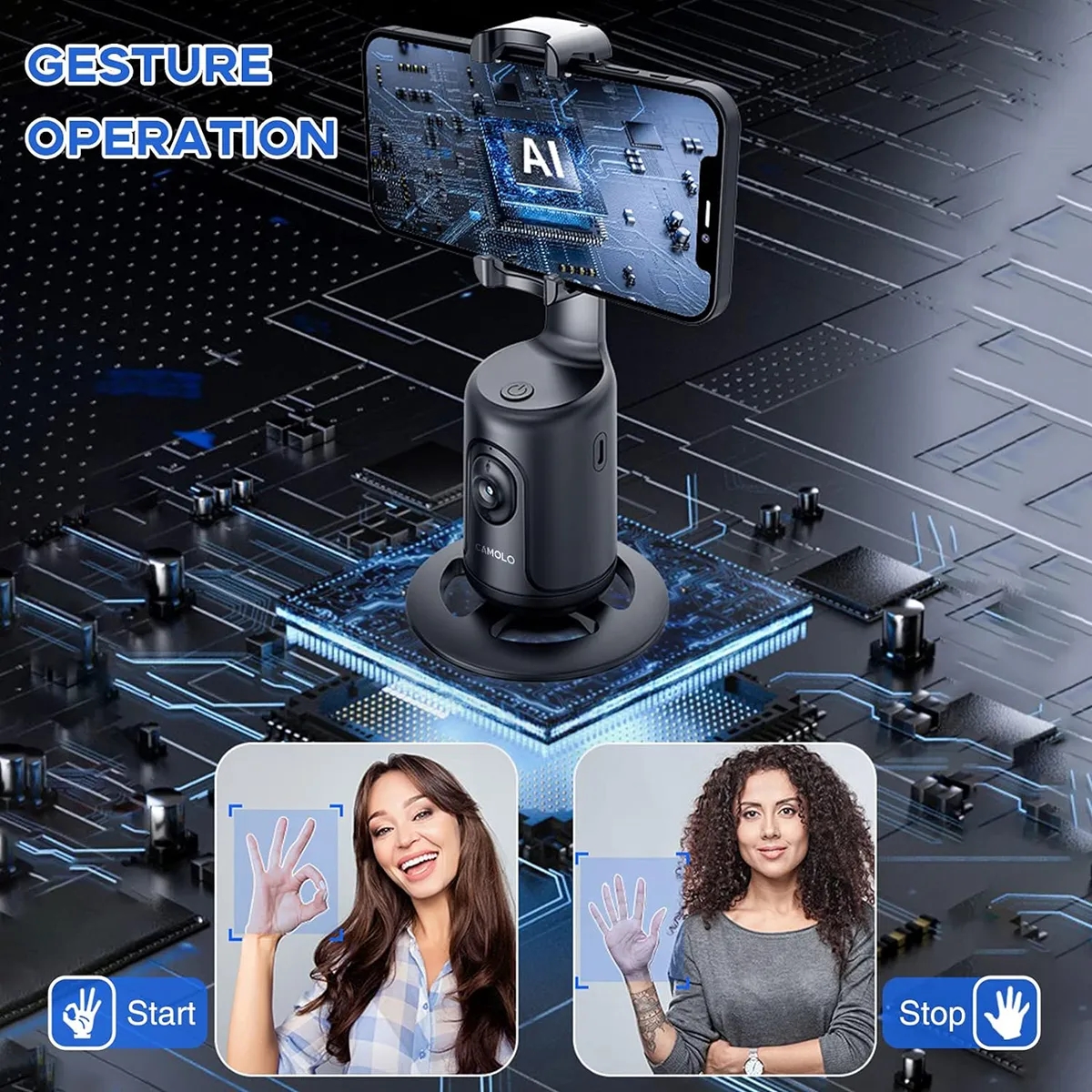 Auto Face body Tracking Phone Holder 3