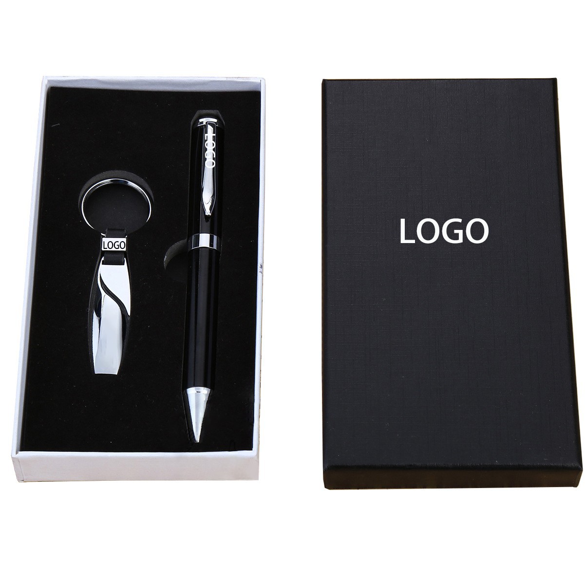 2-Piece Gift Set Metal Ball Pen and Key Chain 6