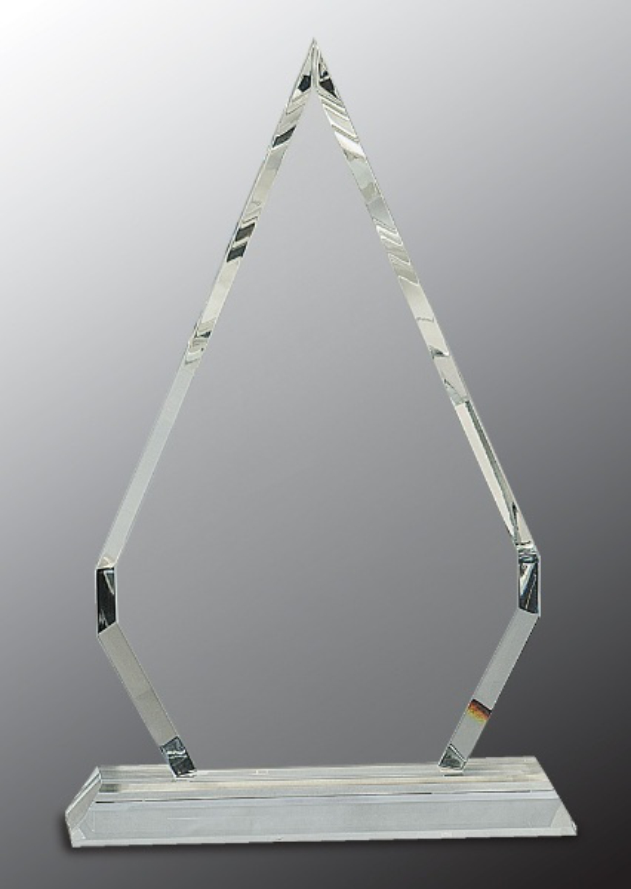 10 3/4" Crystal Diamond Award on Clear Pedestal Base 2
