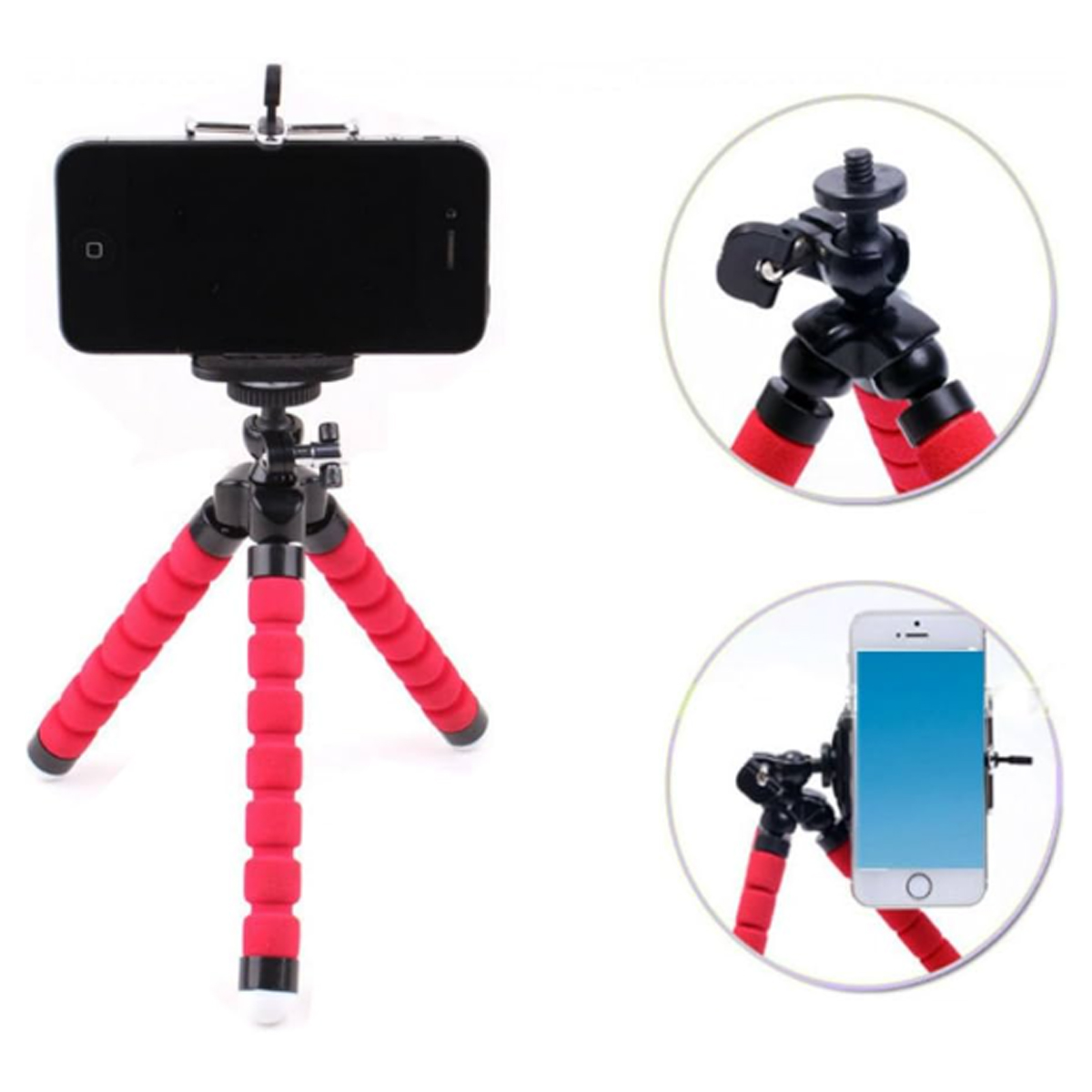 Flexible Tripod Phone Stand with Adjustable Clamp 4