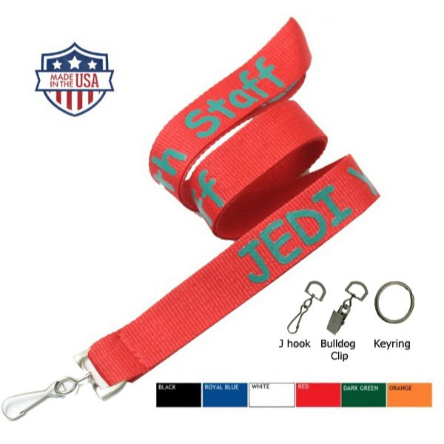 USA Made Polyester Lanyard 3/4 inch (20mm) 3