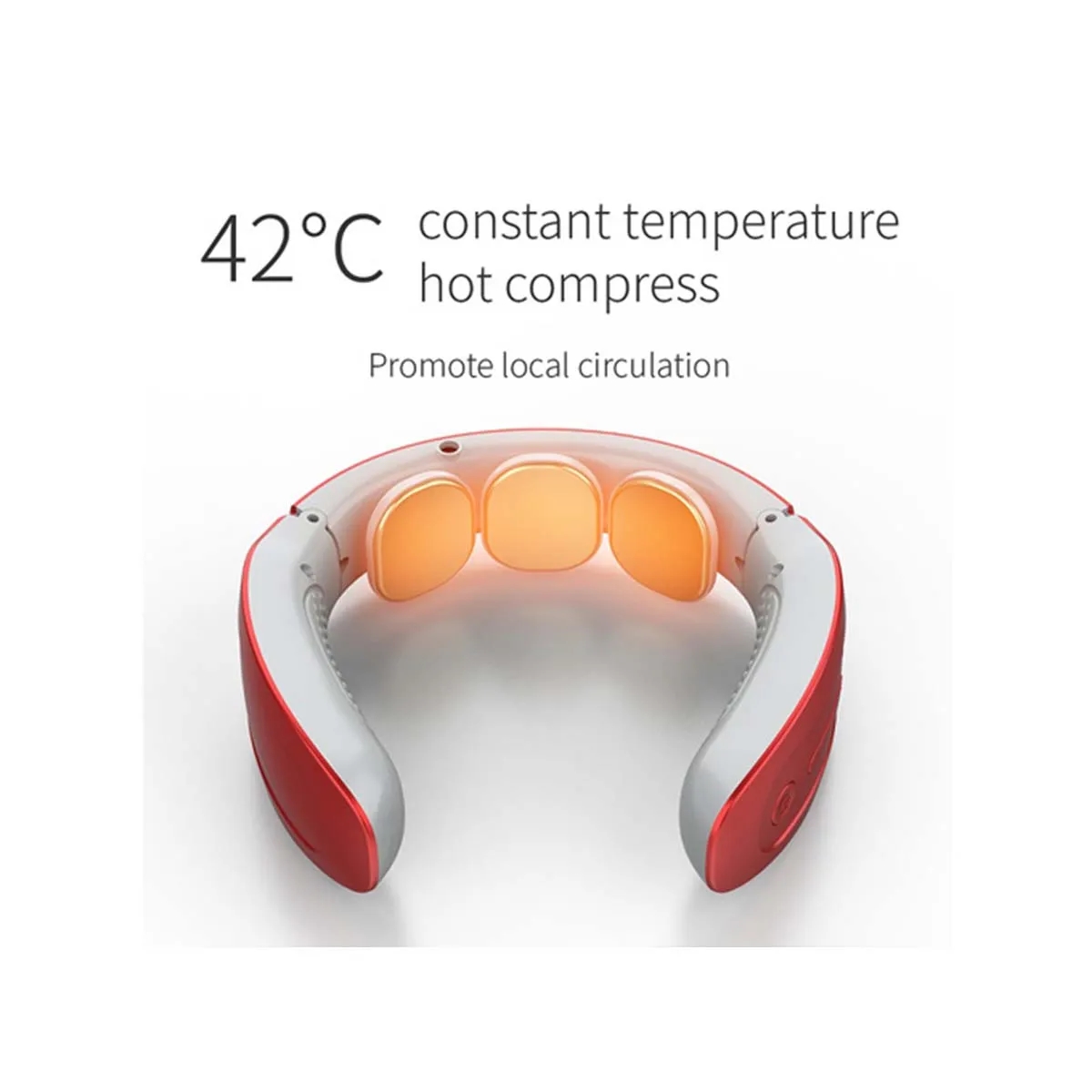 USB Charge Hot Compress 3D Neck And Shoulder Massager 4