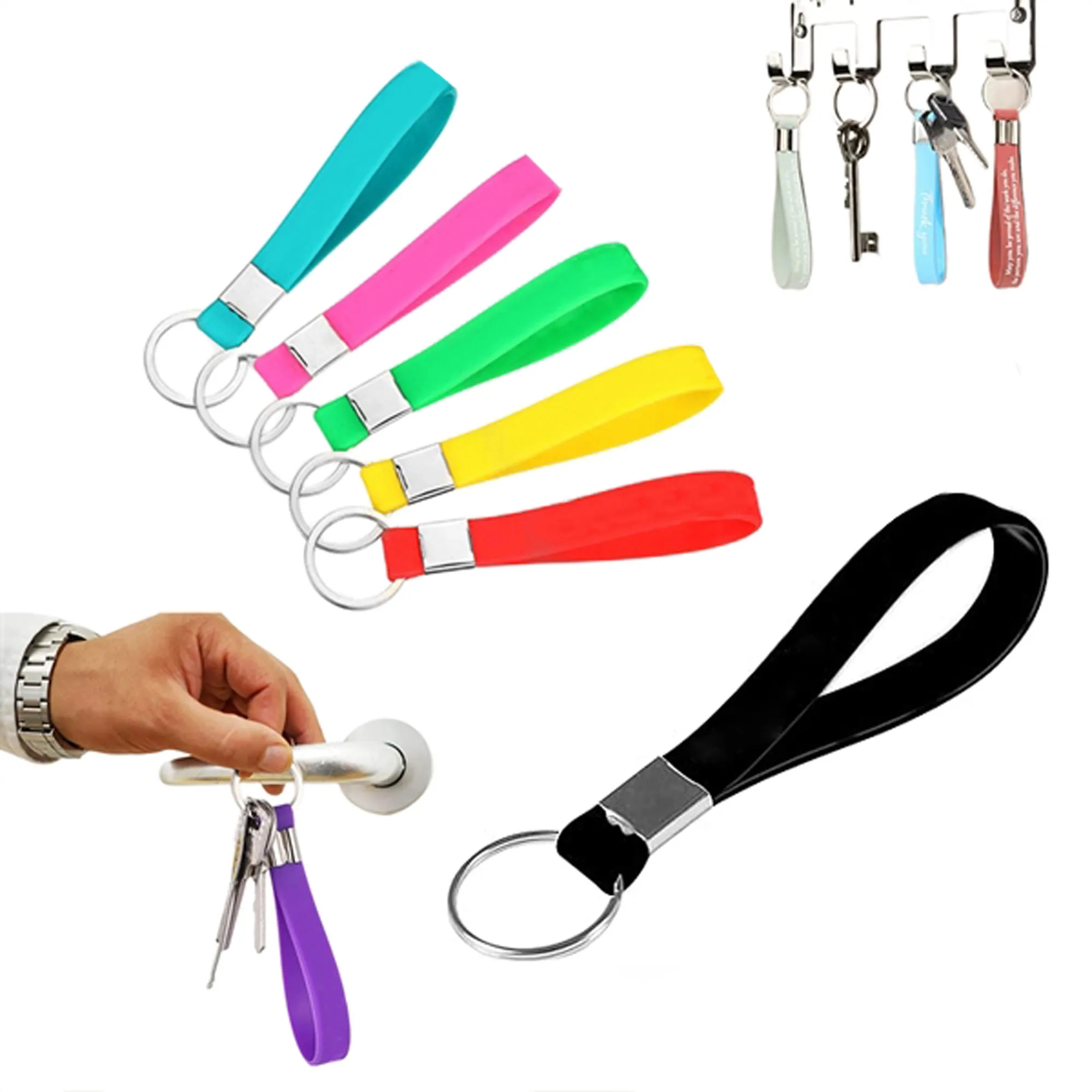 Custom Silicone Bracelet Key Chain 3