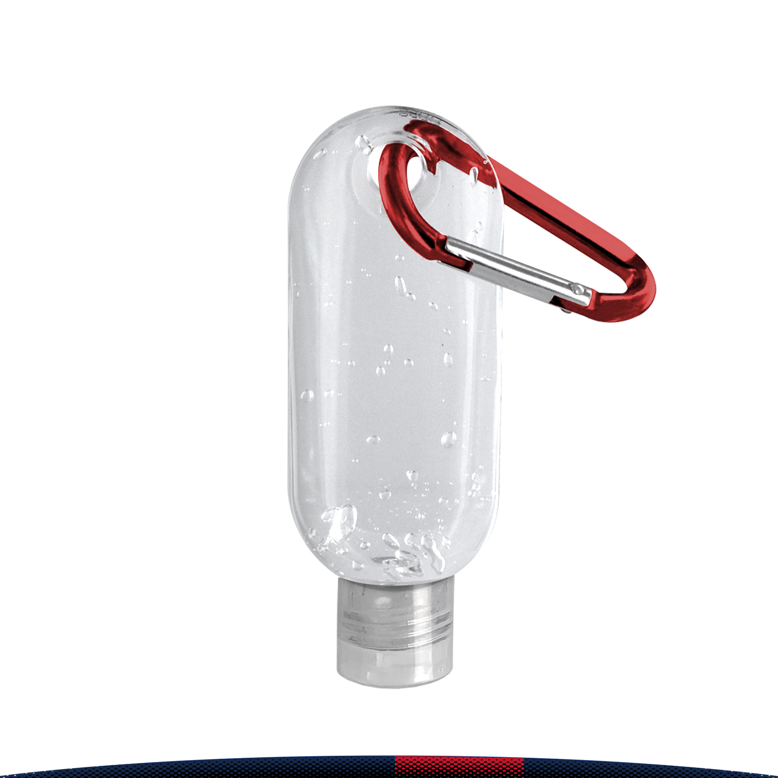 1.9 oz. Pabuk Clear Bottle Clear Sanitizer With Carabiner 5