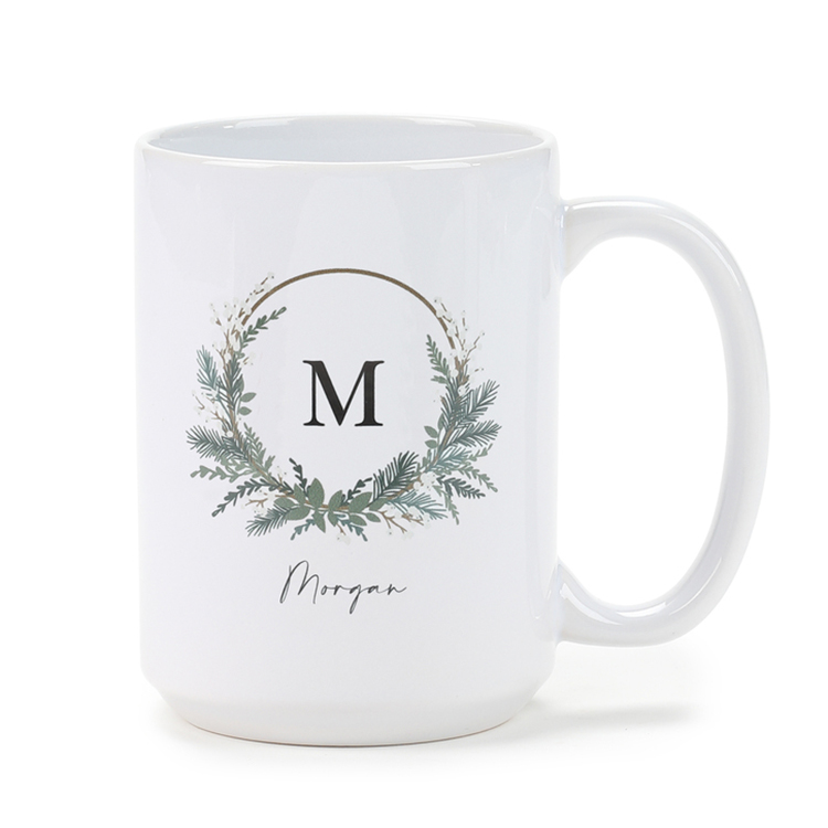 Holiday Monogram Coffee Mug (15 Oz.) 2