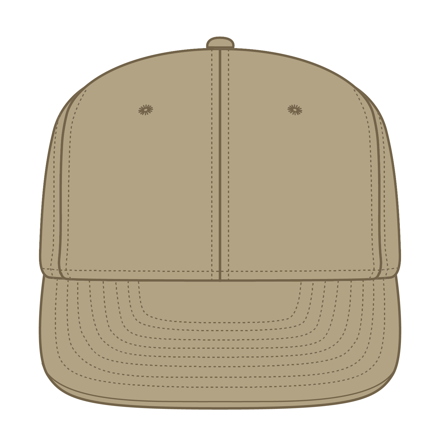 OTTO CAP® OTTO FIT® 6 Panel Pro Profile Flat Visor Baseball Cap 24