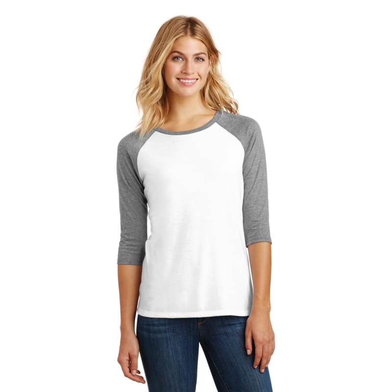 District Women's Perfect Tri 3/4-Sleeve Raglan. 35