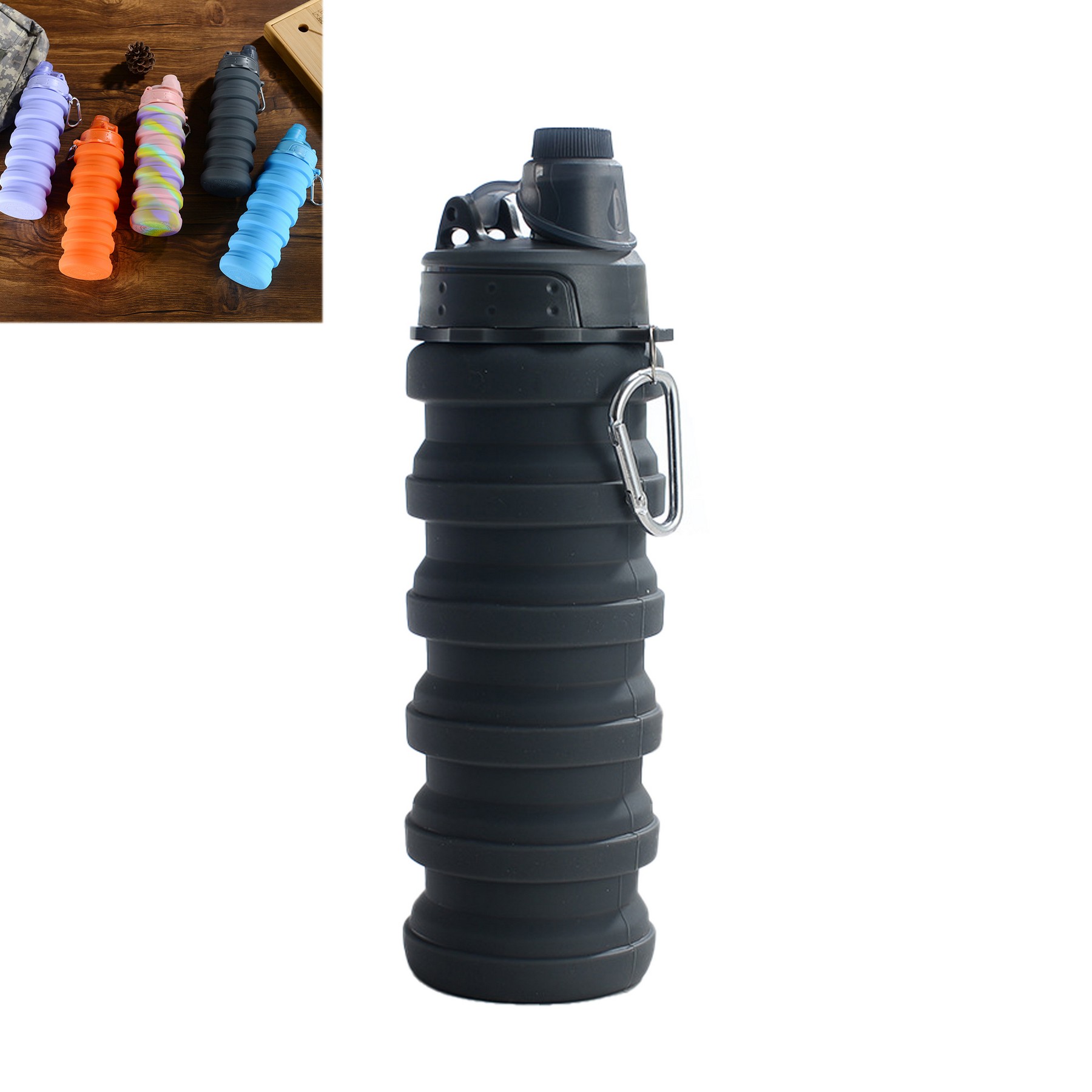 Collapsible Silicone Water Bottles 16 Oz 2