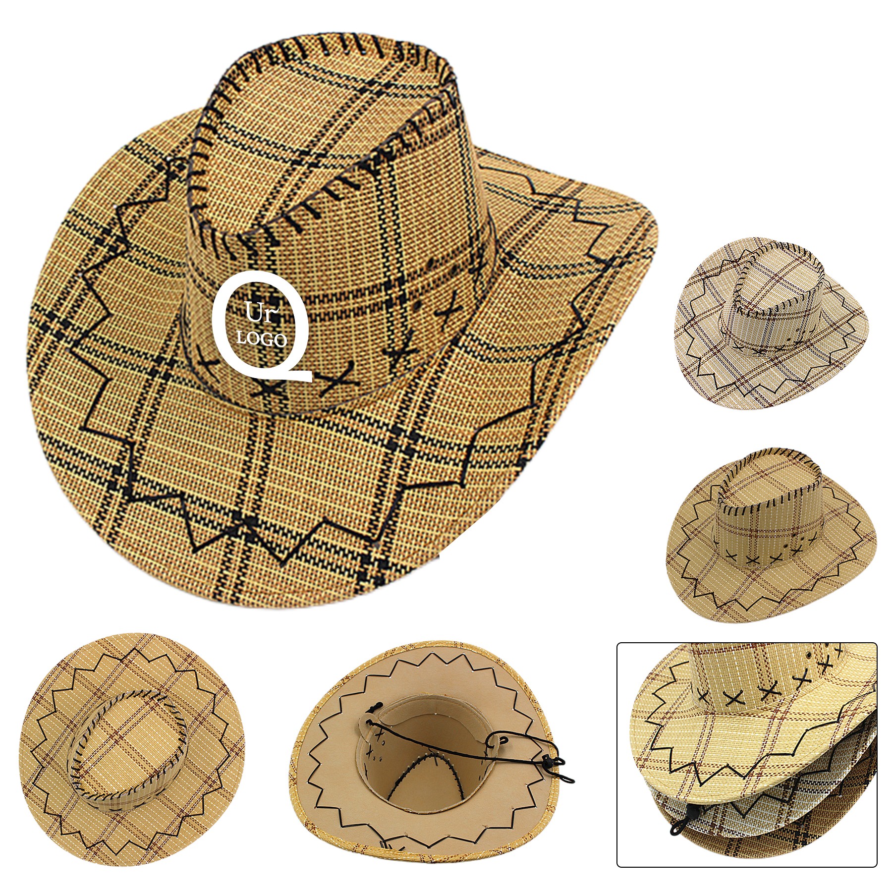 Reverse Brim Western Cowboy Hat