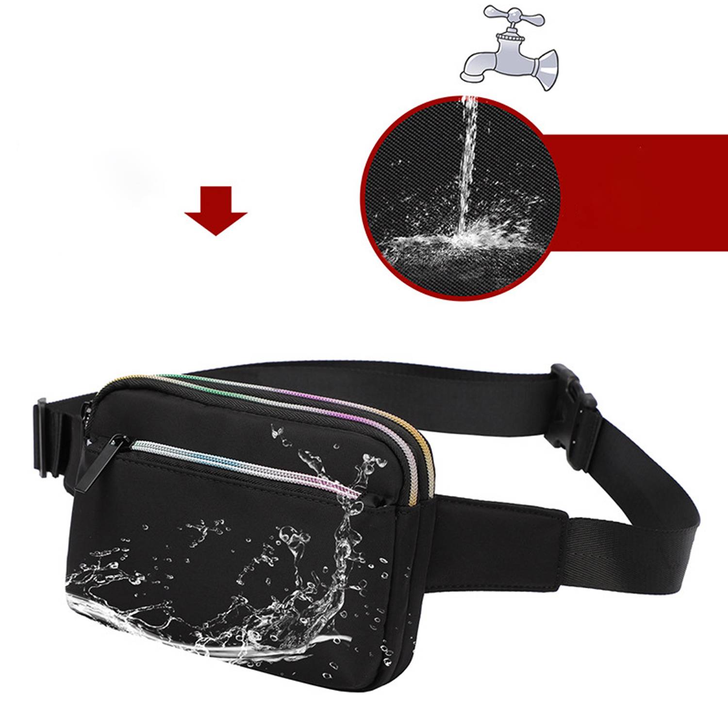 Outdoor Sports Multi functional waterproof Mini Fanny Pack 5