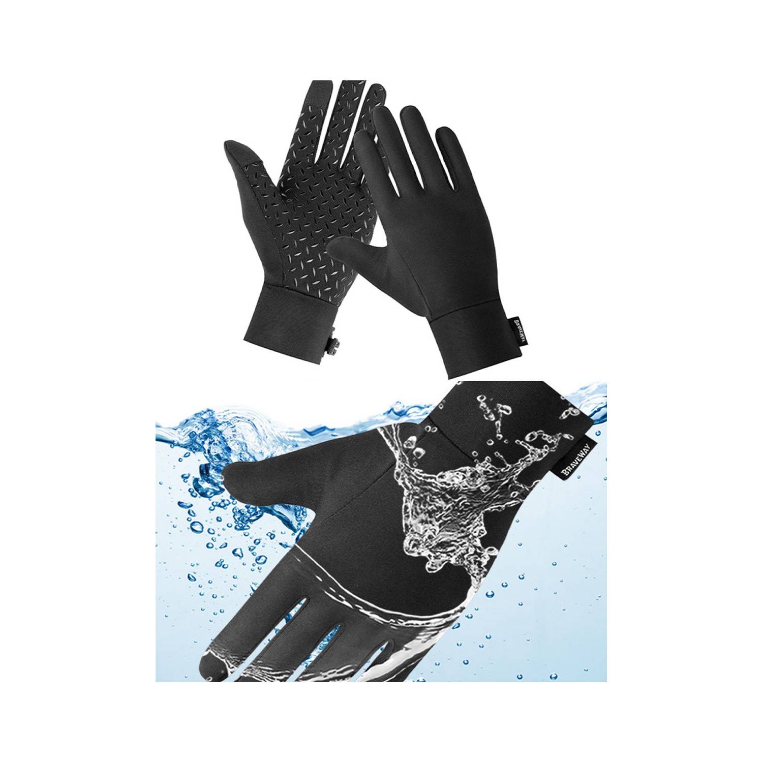 Warm Touch Screen Non-slip Silicone Gloves 2