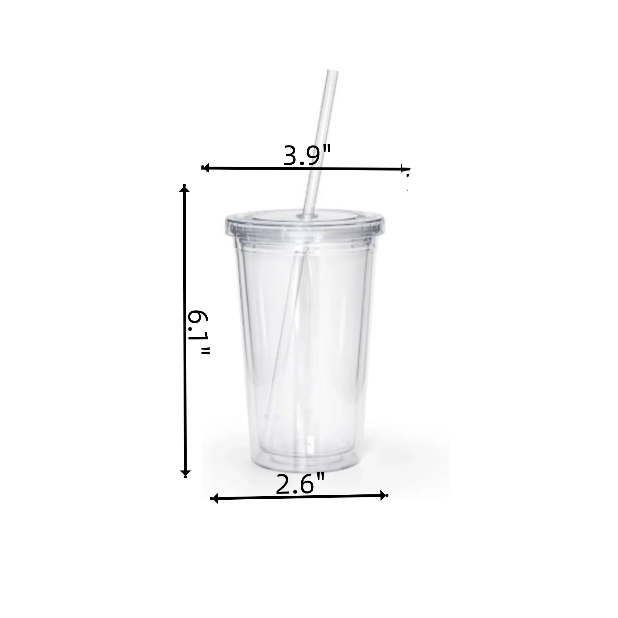Reusable Transparent Double Layer Cup 2