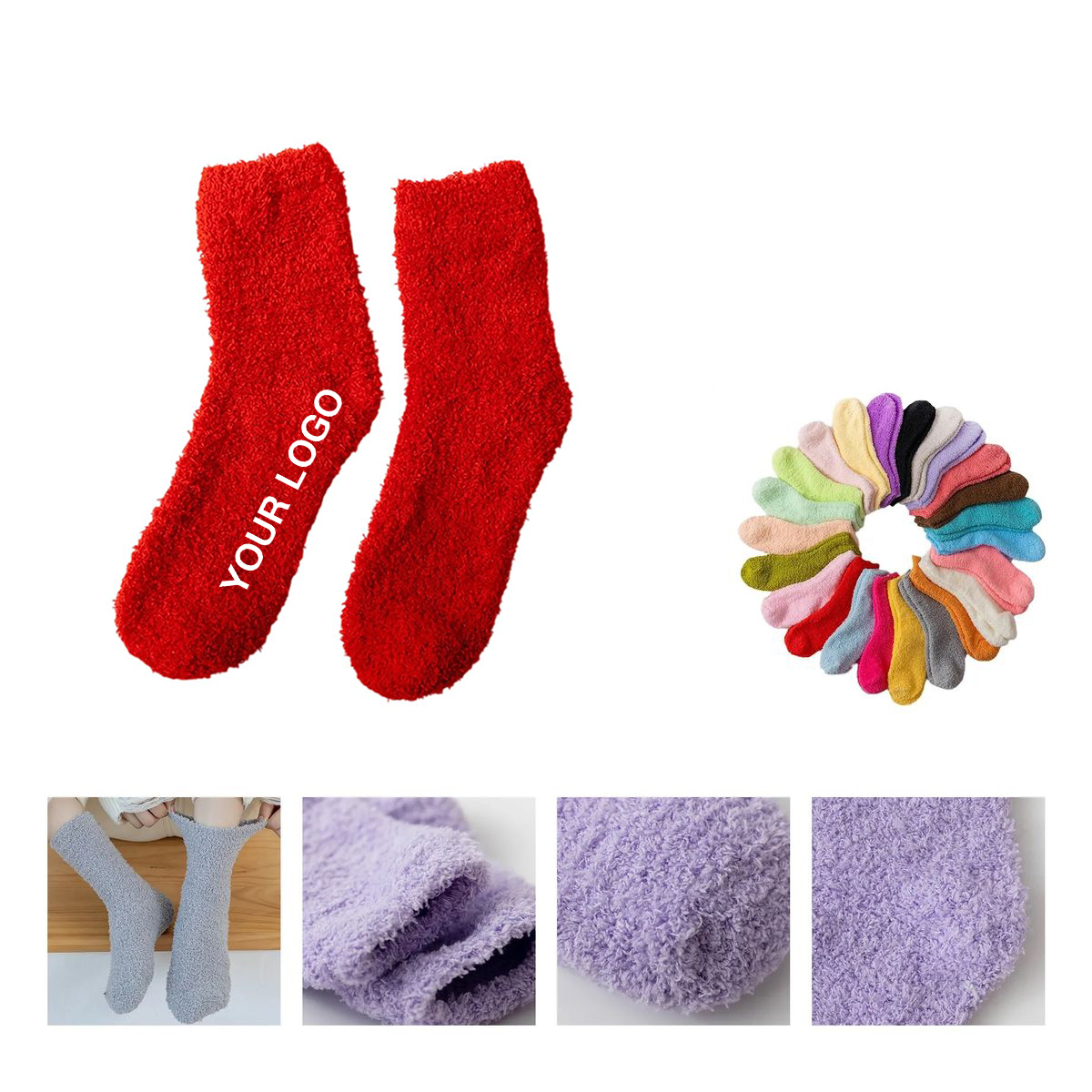 Embroidered Fluffy Socks for Daily Comfort 3
