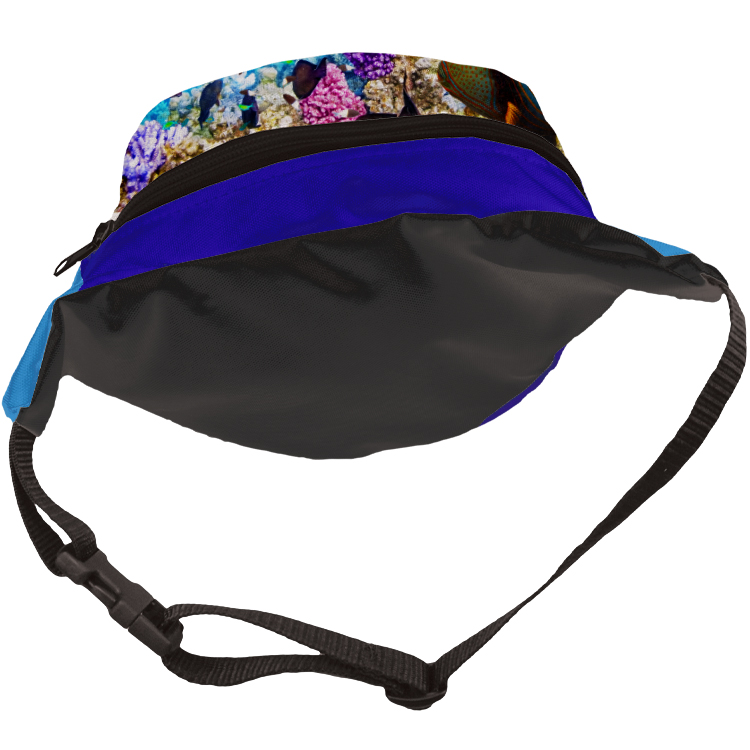 Fashion Full Color Black Panel Fanny Pack 20