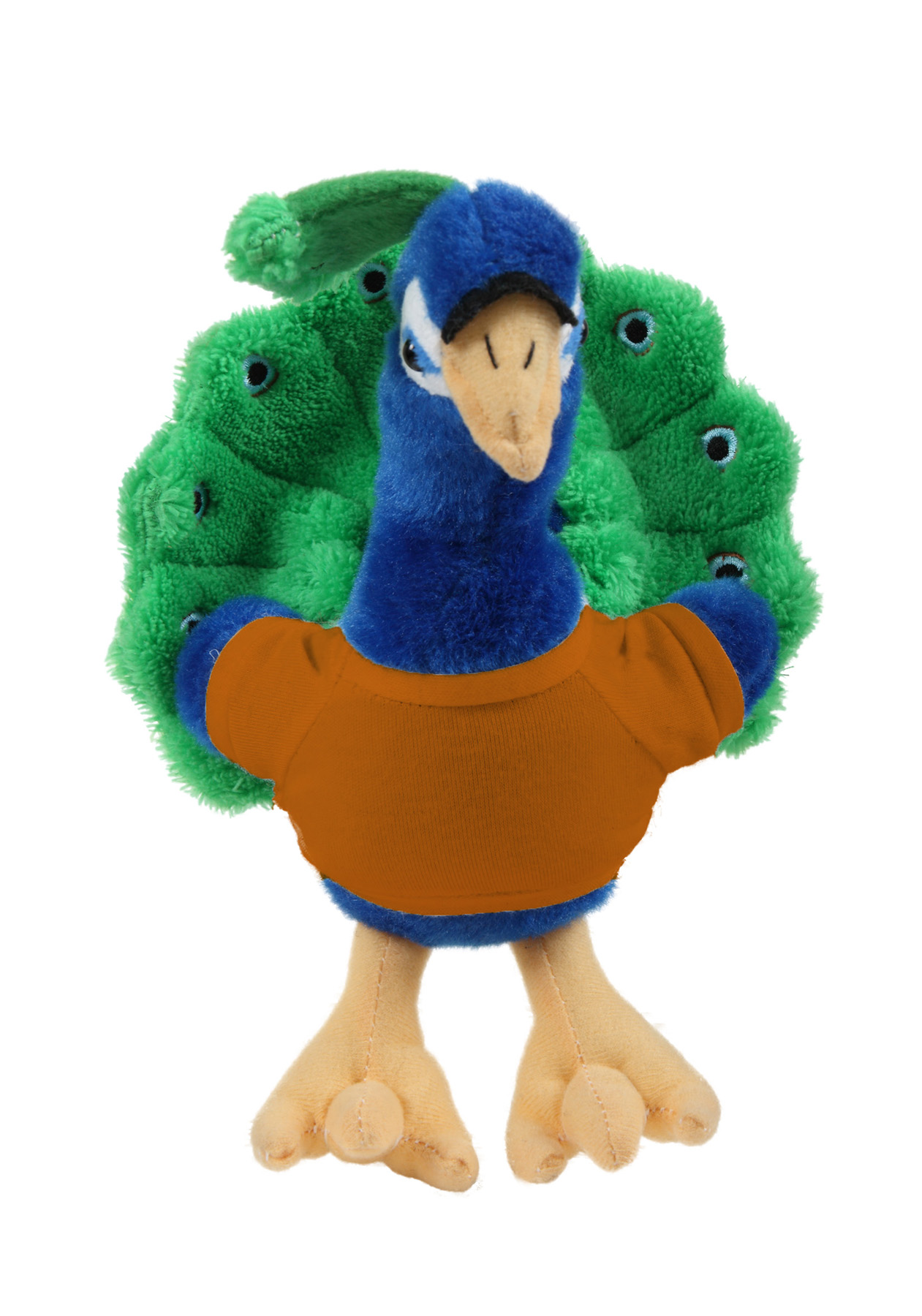 Soft Plush Sitting Peacock wearing a T-Shirt 11