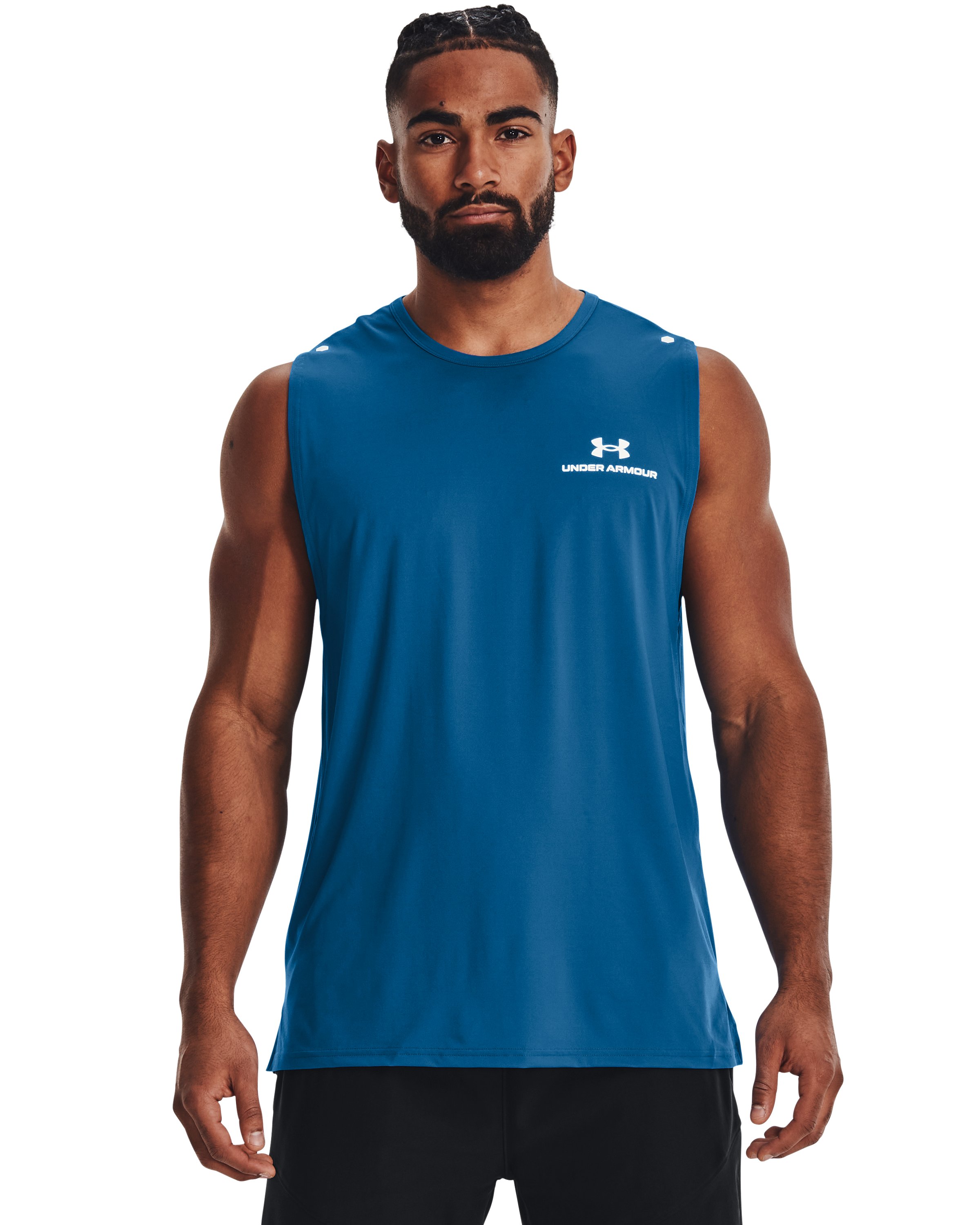UA RUSH Energy Men's Sleeveless, custom athletic wear with logo imprint 6