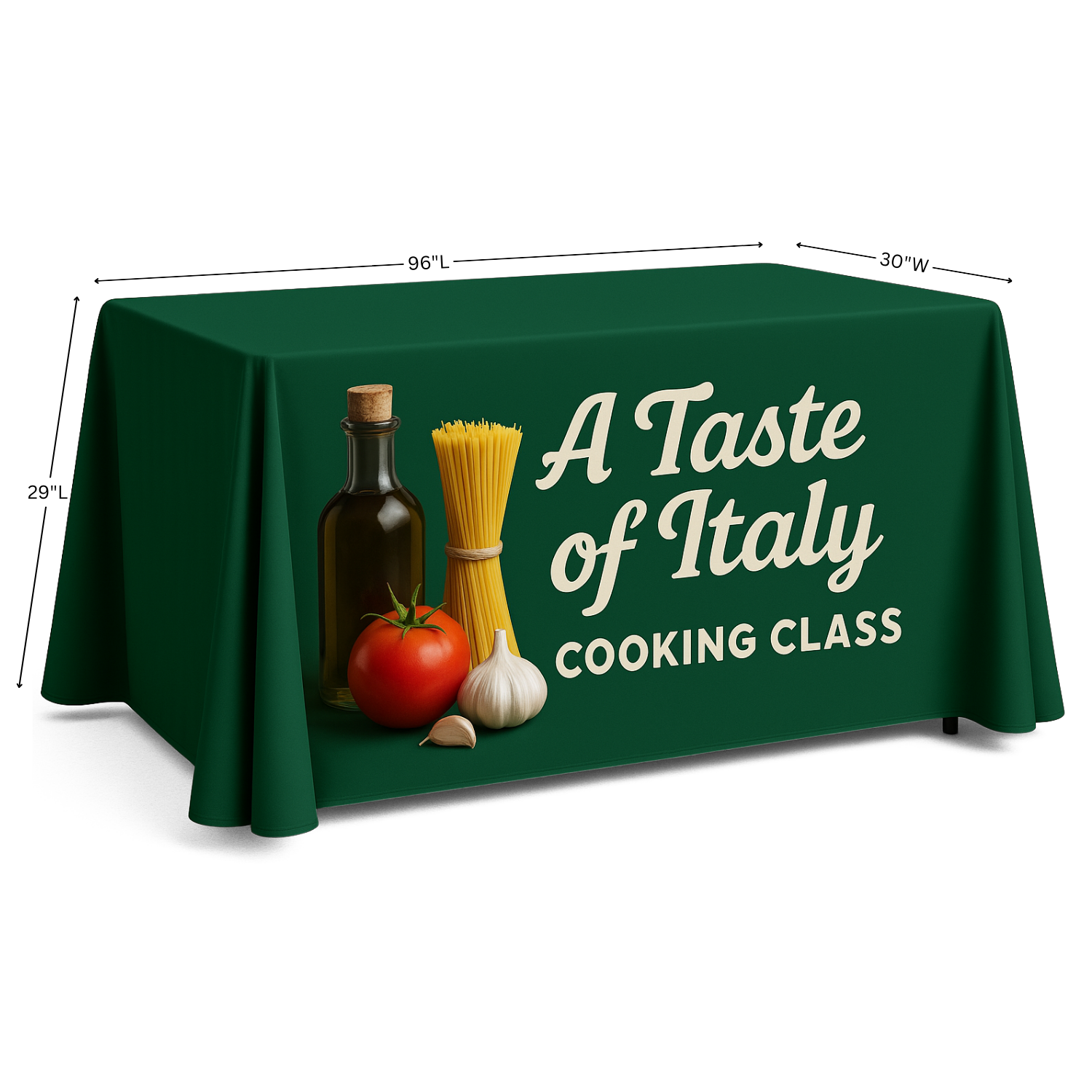 8' Table Throw, Full-Color Front Panel 36