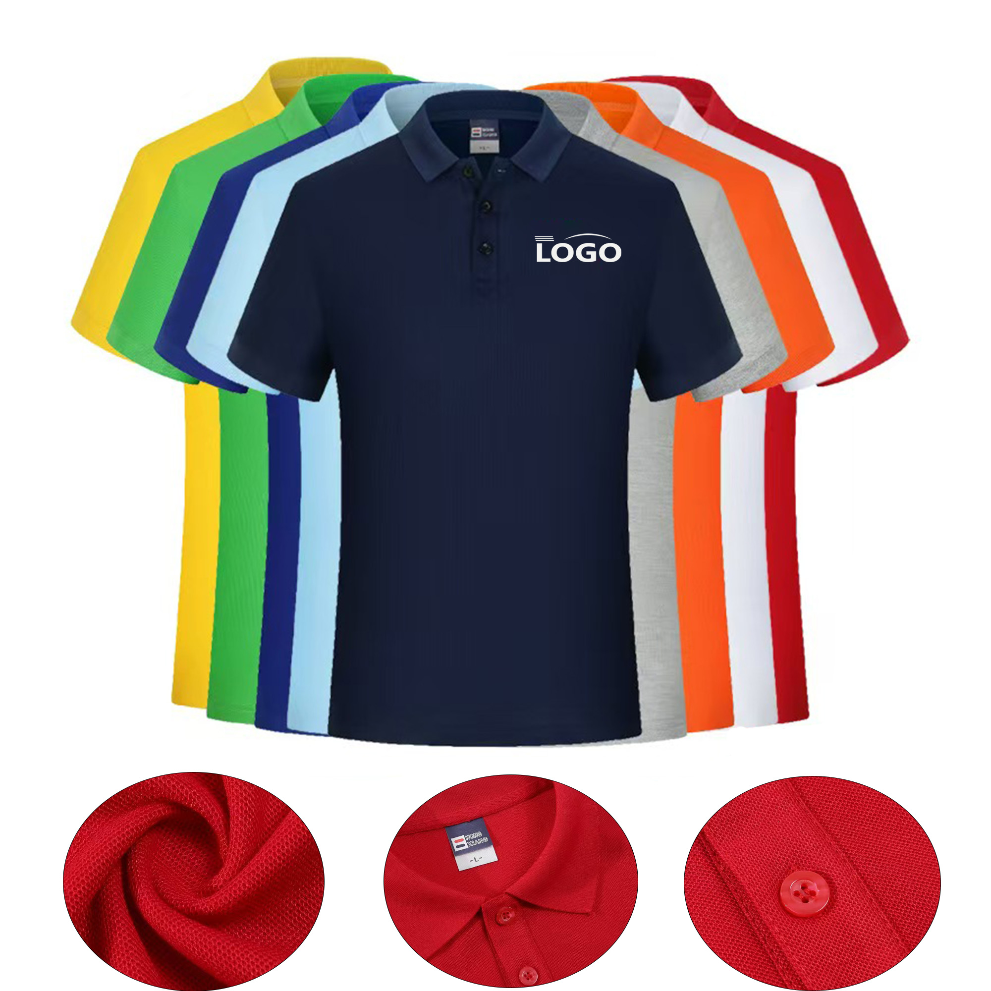 Polo Shirts Short Sleeve Pullover Cotton Work Shirt 2