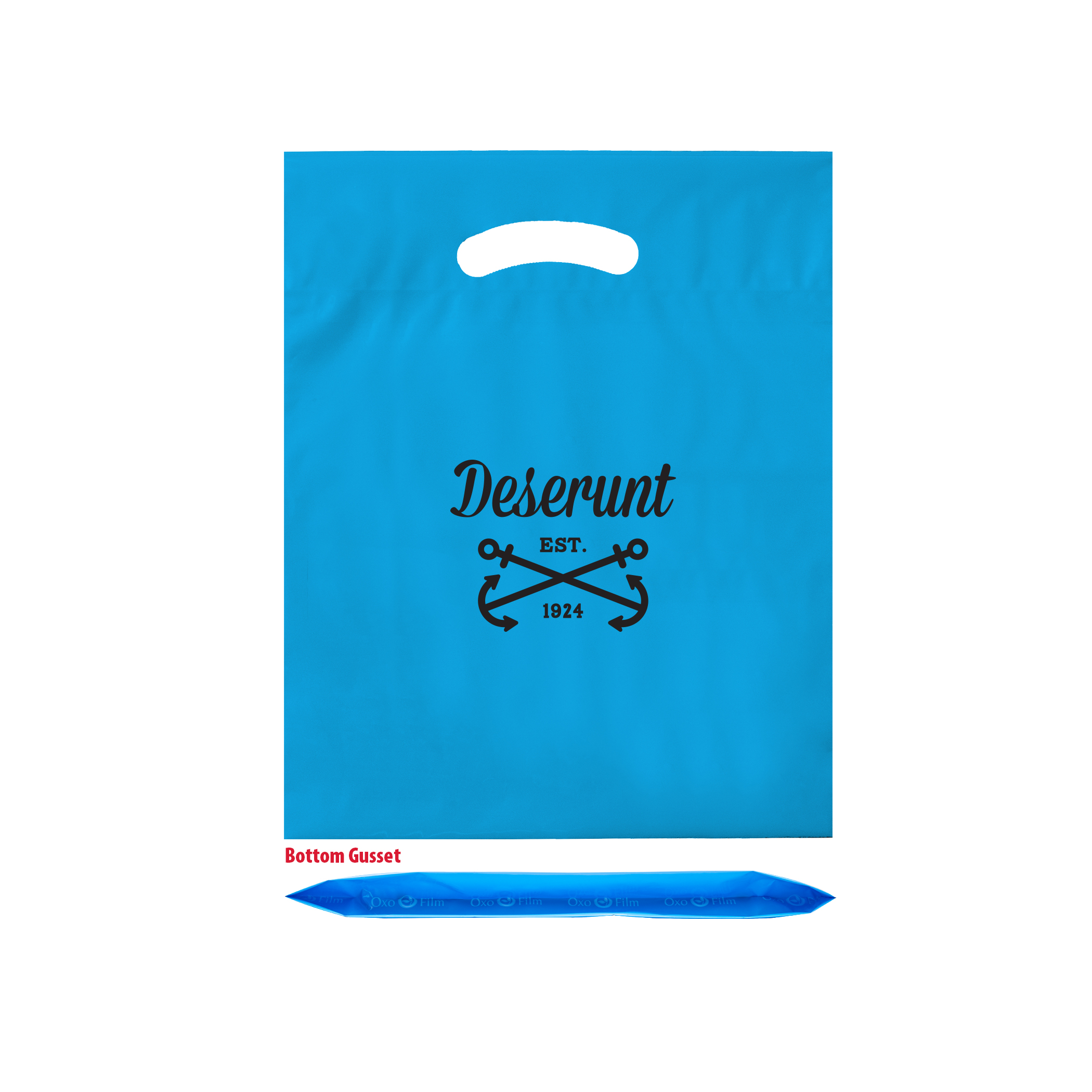 Oxo-Reusable Plastic Fold Over Die Cut Bag 8
