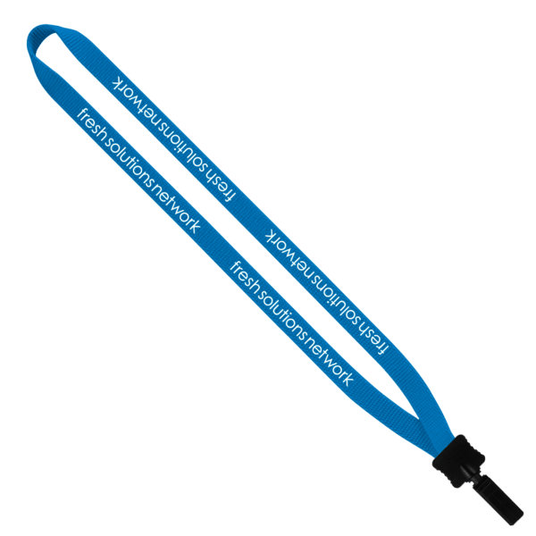 1/2" Smooth Nylon Lanyard with Plastic Clamshell & Bulldog Clip 19