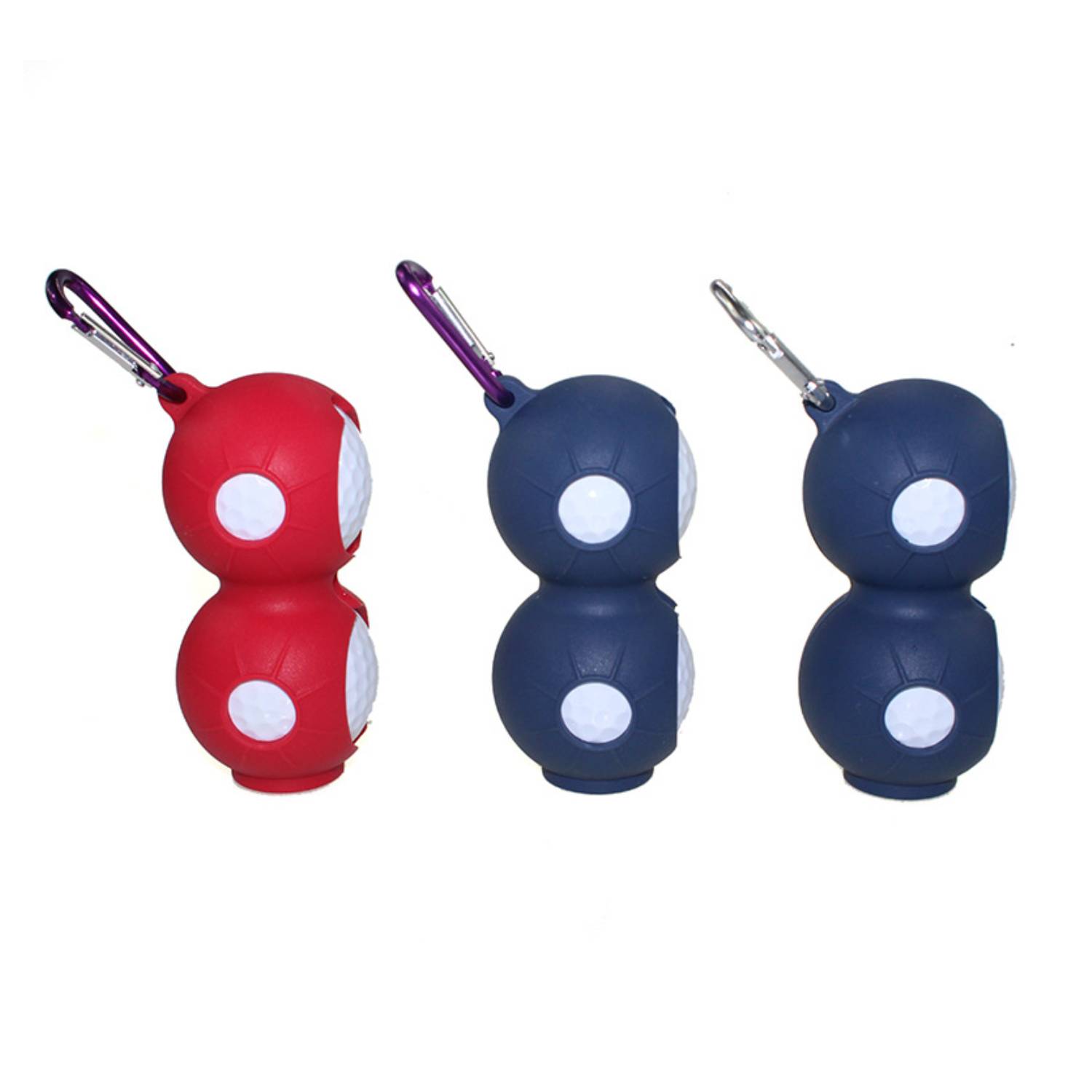 Duo Silicone Golf Ball Holder with Carabiner 8