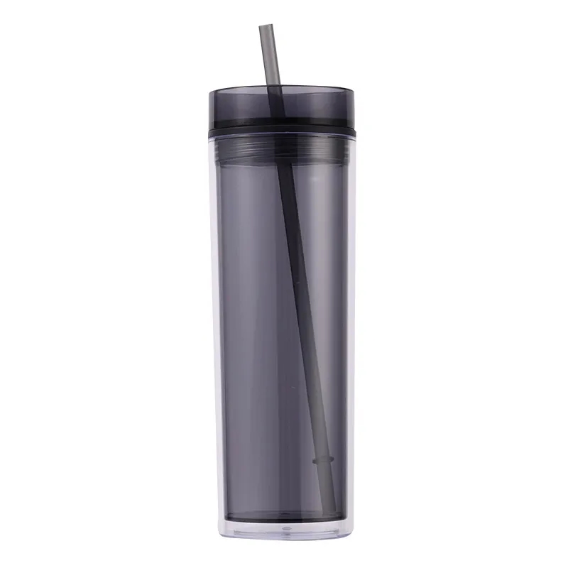 16oz Skinny Clear Plastic Tumblers 7