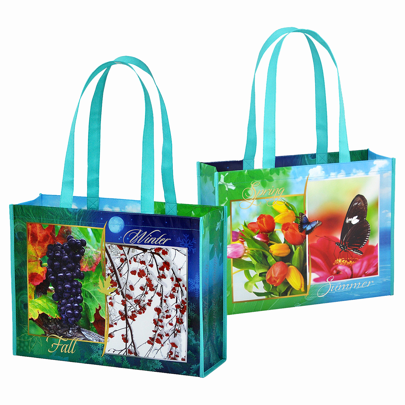 Ultimate Full-Color Laminated Promotional Tote Bag 15"x 11.5"x 5" 1