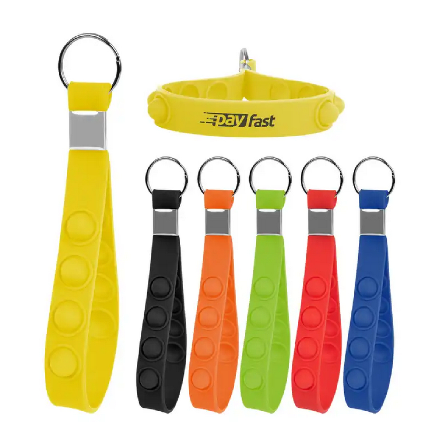 Push Pop Fidget Keychain with Ring 5