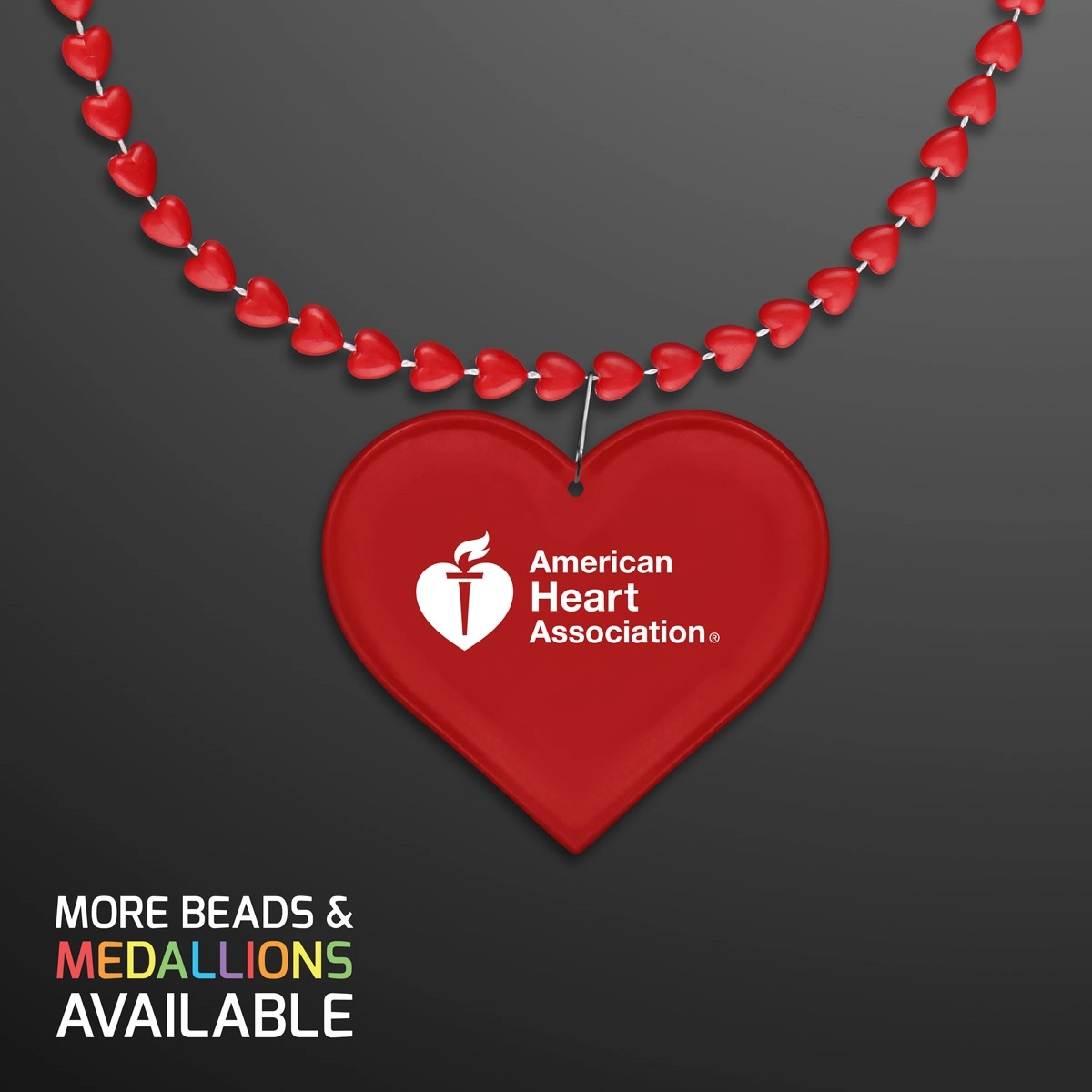 Red Heart Beads Value Necklace with Medallion 1
