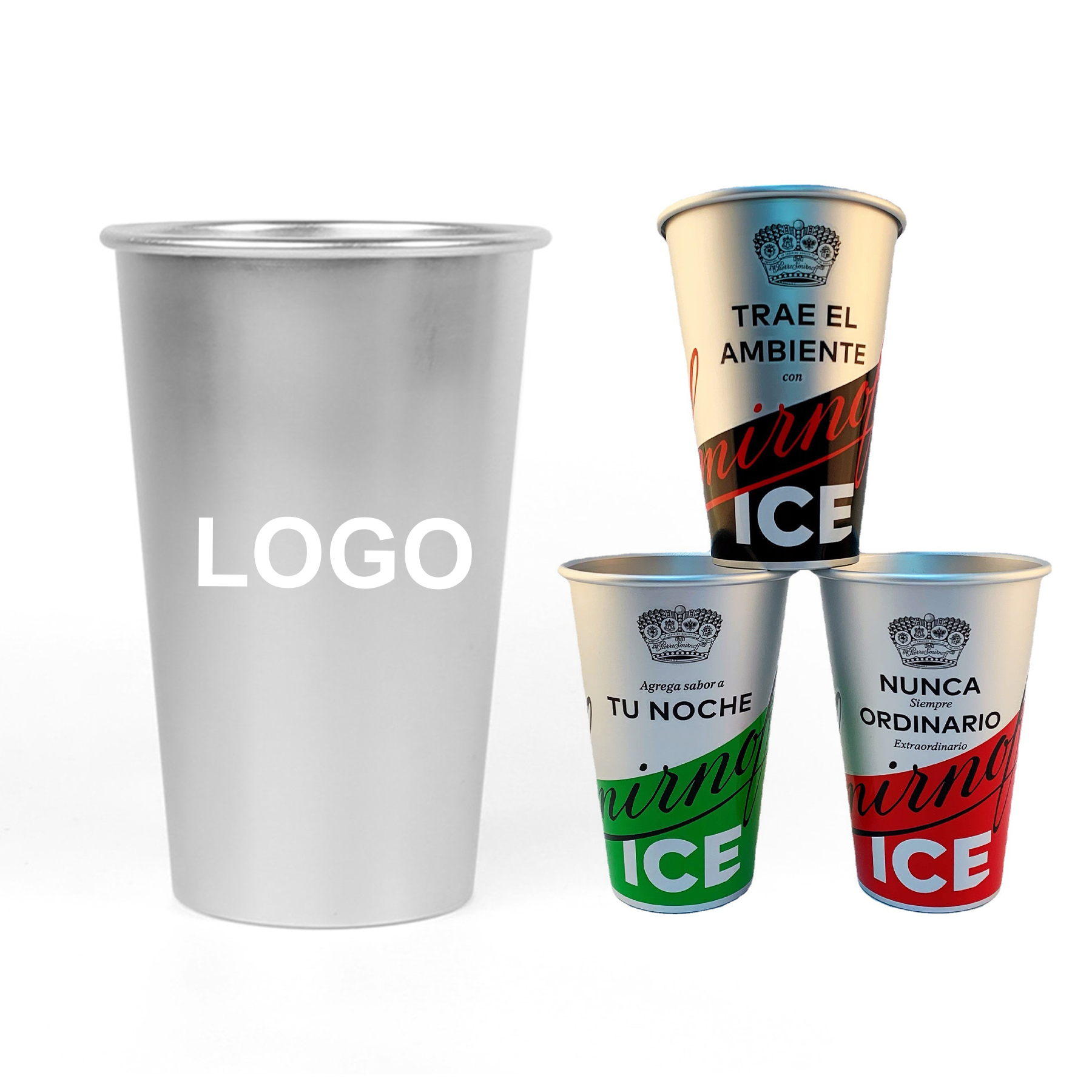12Oz. Full Color Logo Aluminum Cup 2