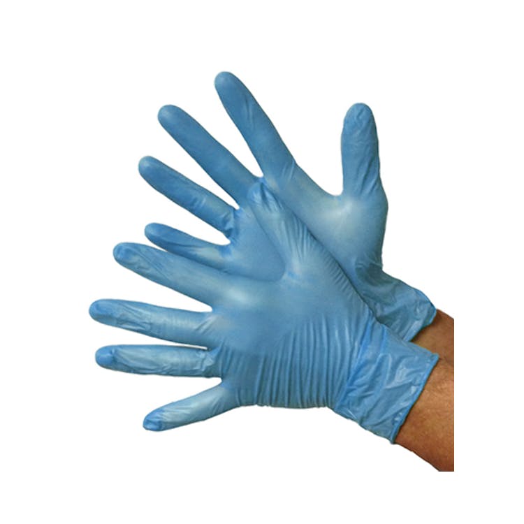 Vinyl Gloves - Blue Medium 2