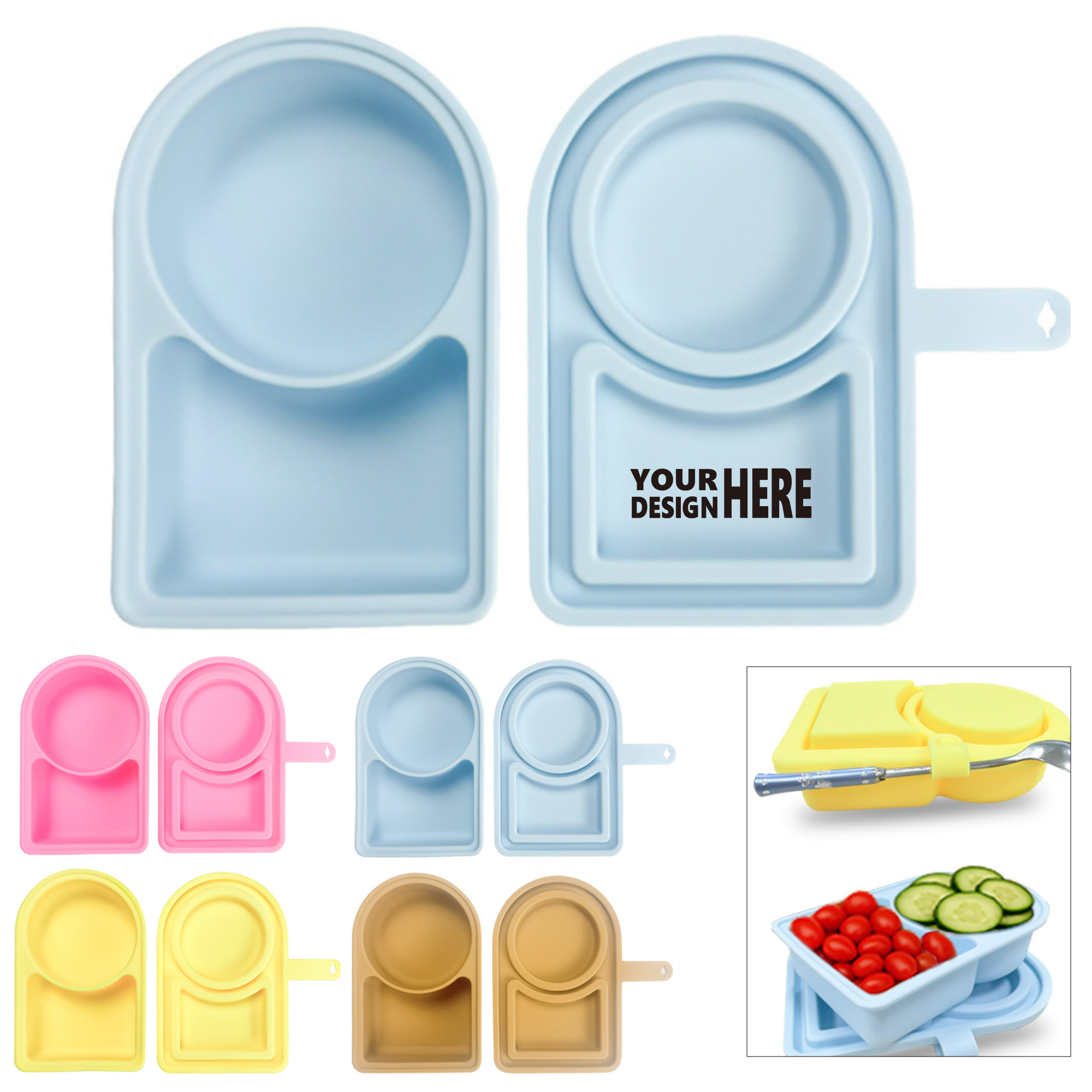 Reusable Silicone Snack Containers with Lids 3