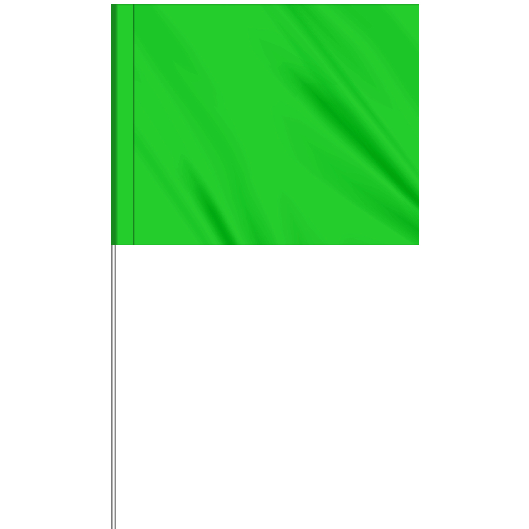 1-Color 4" x 5" Custom Vinyl Marking Flag w/ 18" Fiberglass Staff 24