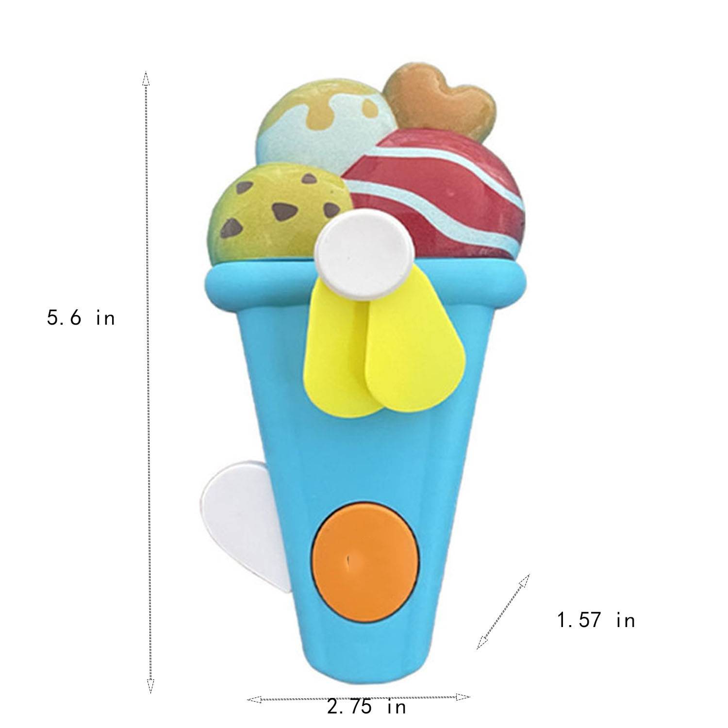 Mini Ice Cream Shaped Hand-Pressed Fan 3