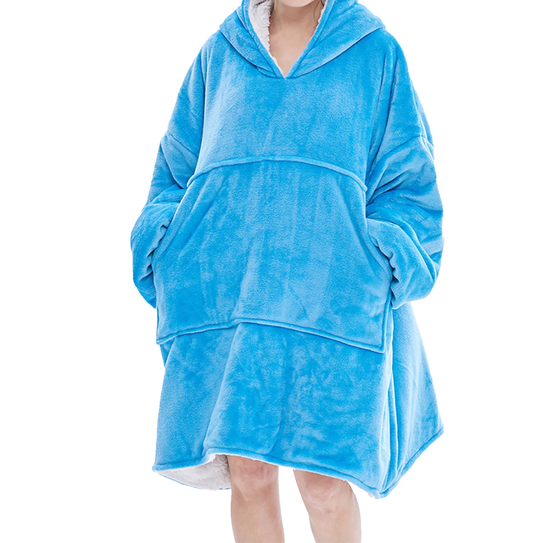 Flannel Hooded Lazy Blanket 11