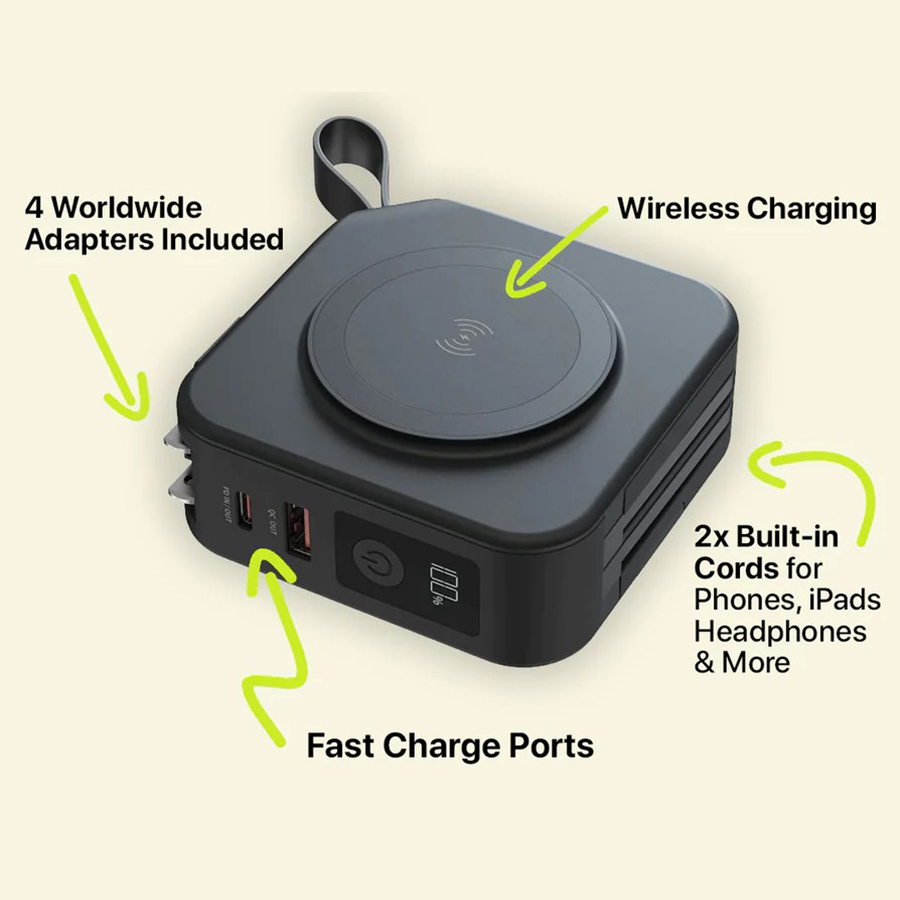PD 22.5W Fast Charger 10000mAh MagSafe Wireless Power Bank with AU/EU/UK/US Adapters 3