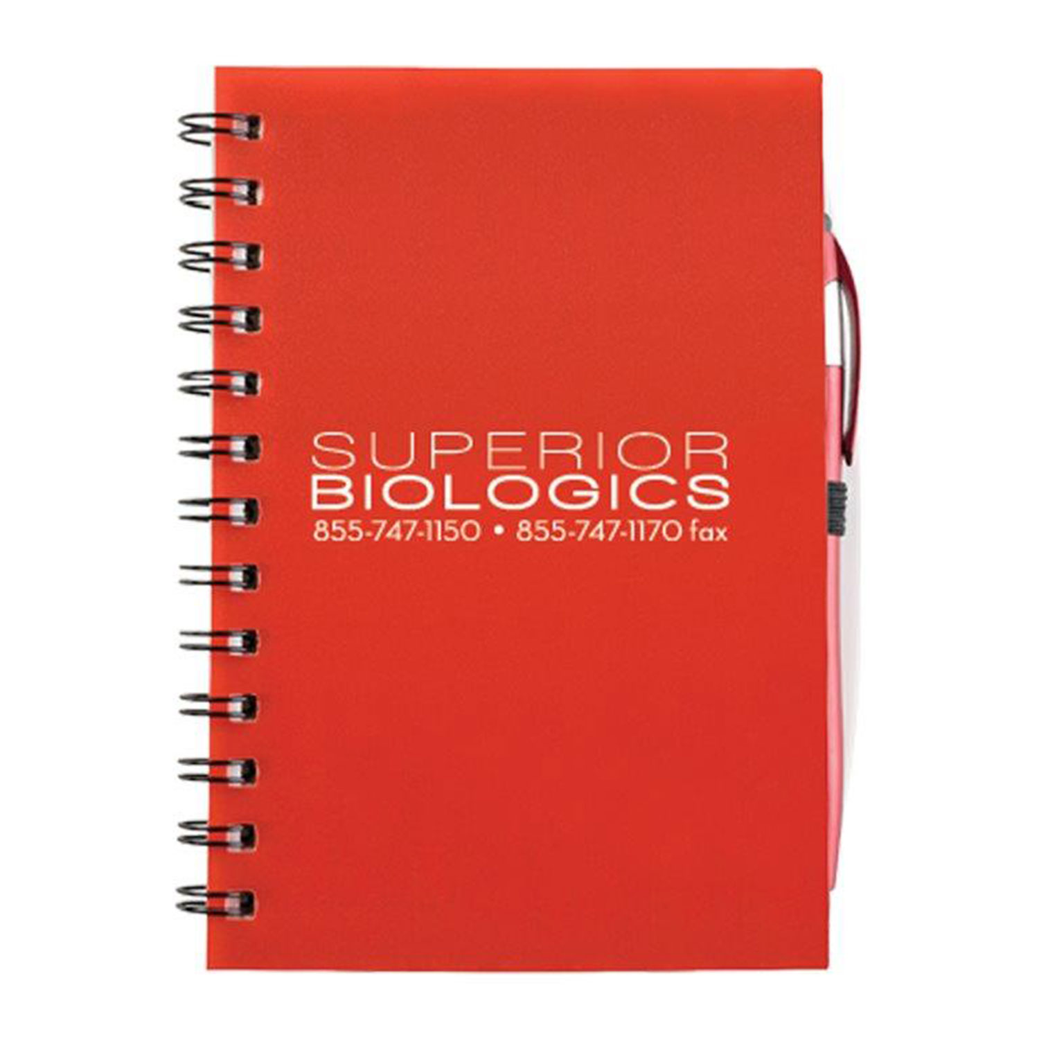 SpiralScript 5.5 x 7 Plastic Spiral Journal with Pen 2