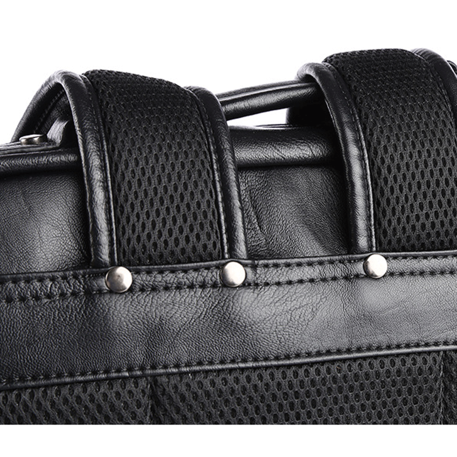 14 Inches Laptop Pu Leather Middle School Students Backpack 9