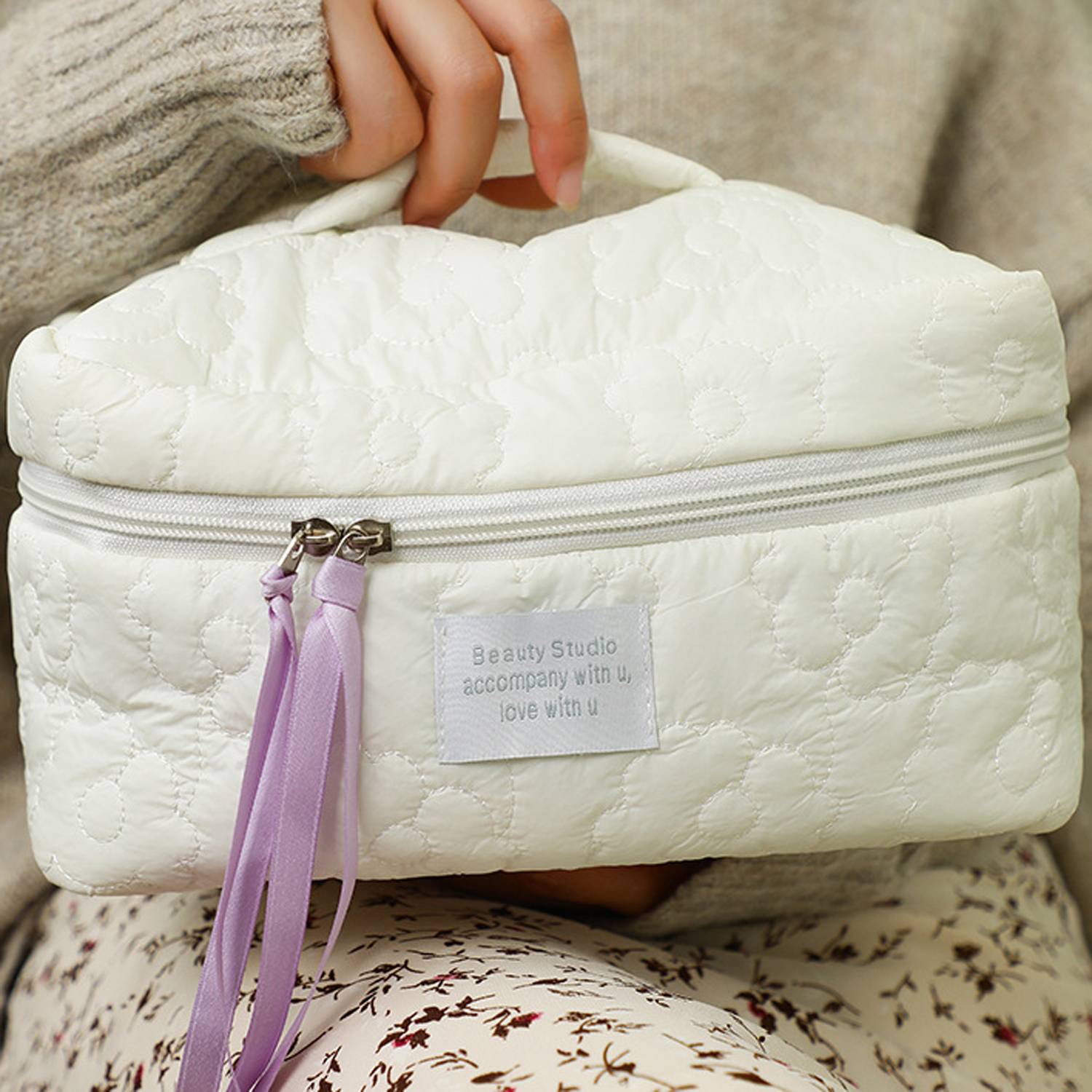 Waterproof Polyester Cloud Travel Toiletry Bag w/ Handle 9