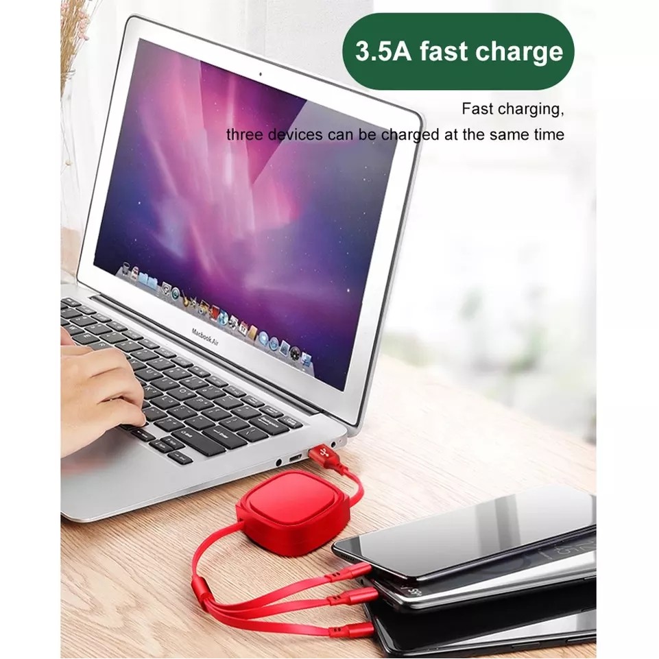 3-In-1 Retractable Charging Cable 2