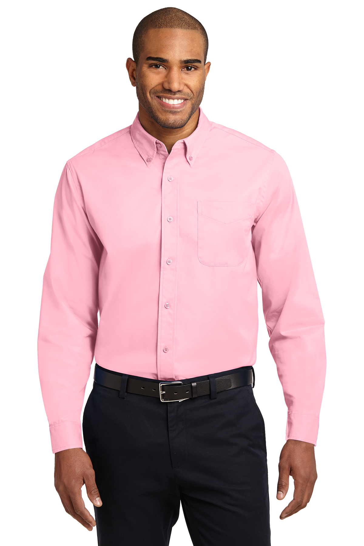 Men's Long Sleeve Oxford Button-Down Easy Care Shirts 17